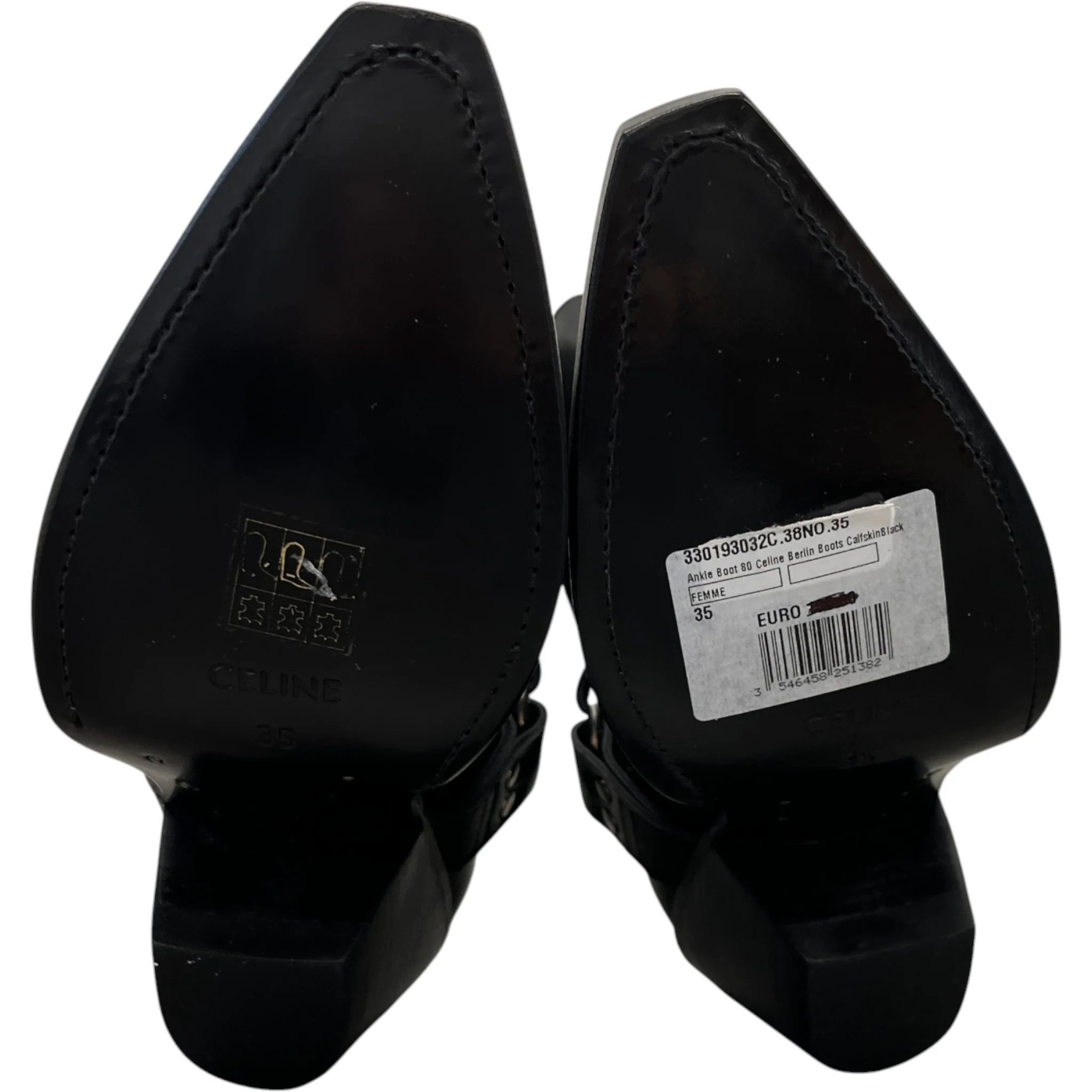Women's Berlin Calfskin Boots Black Size EU 35 / UK 2 - Image 10