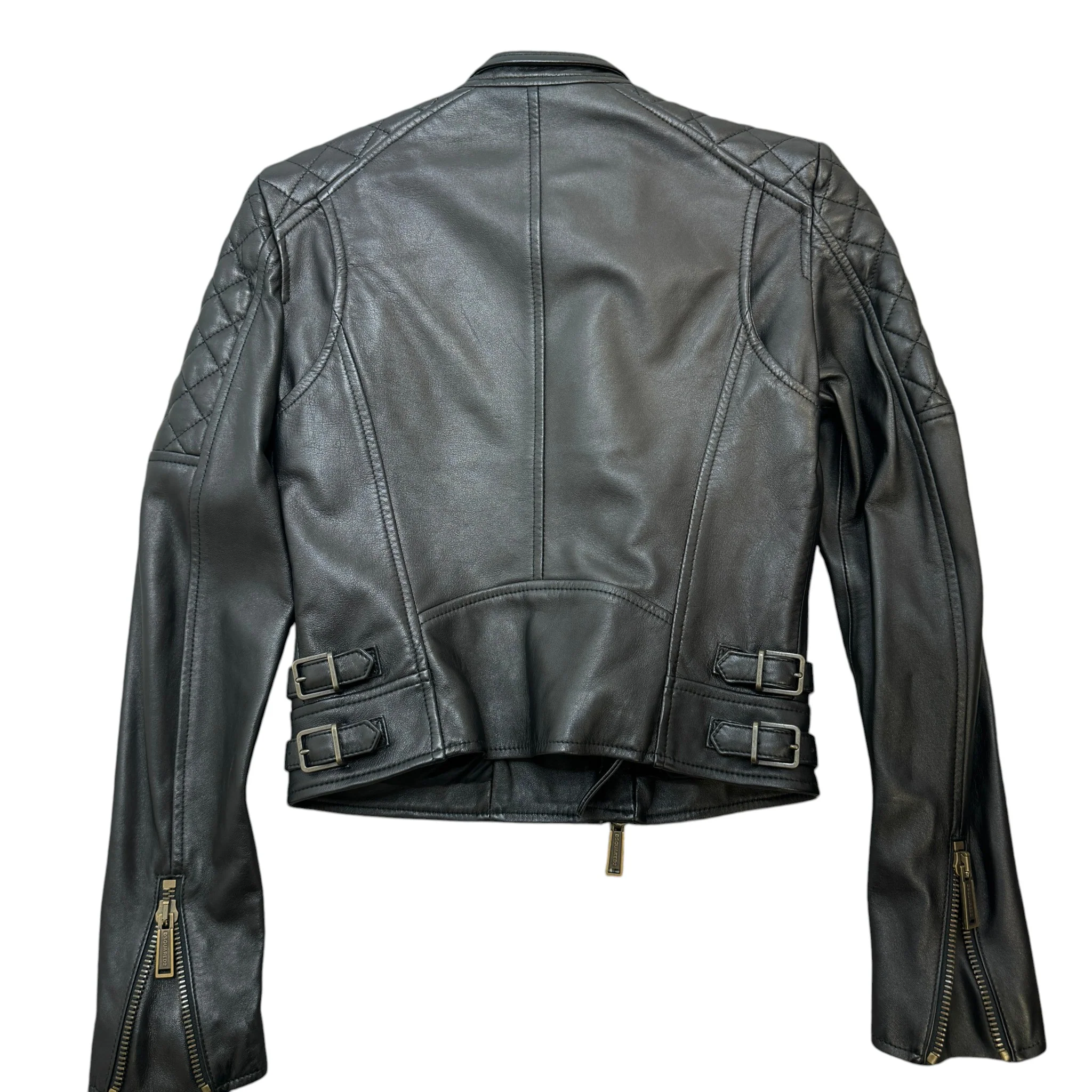 Women's Biker Jacket Black Size XS - Image 2