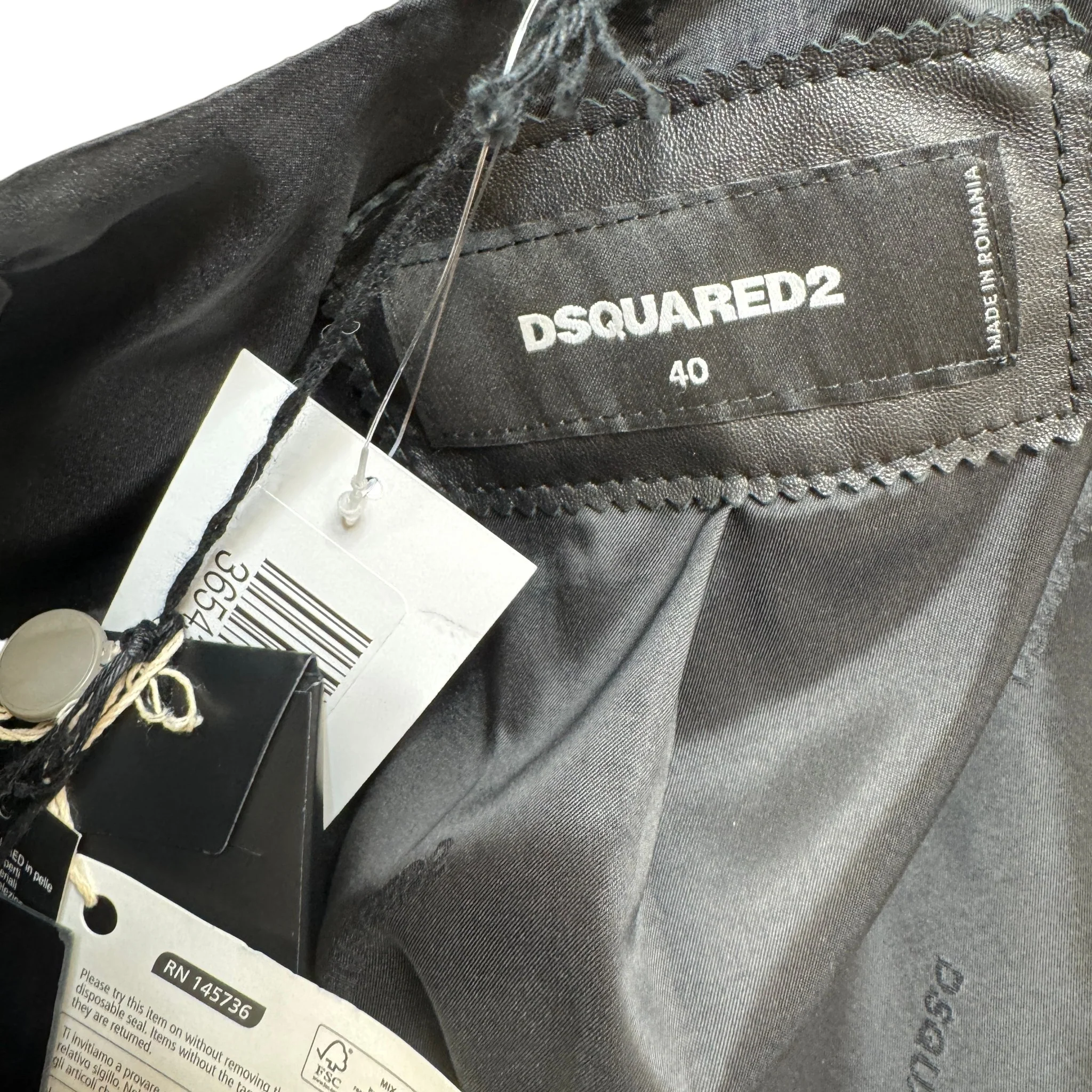 Women's Biker Jacket Black Size XS - Image 6