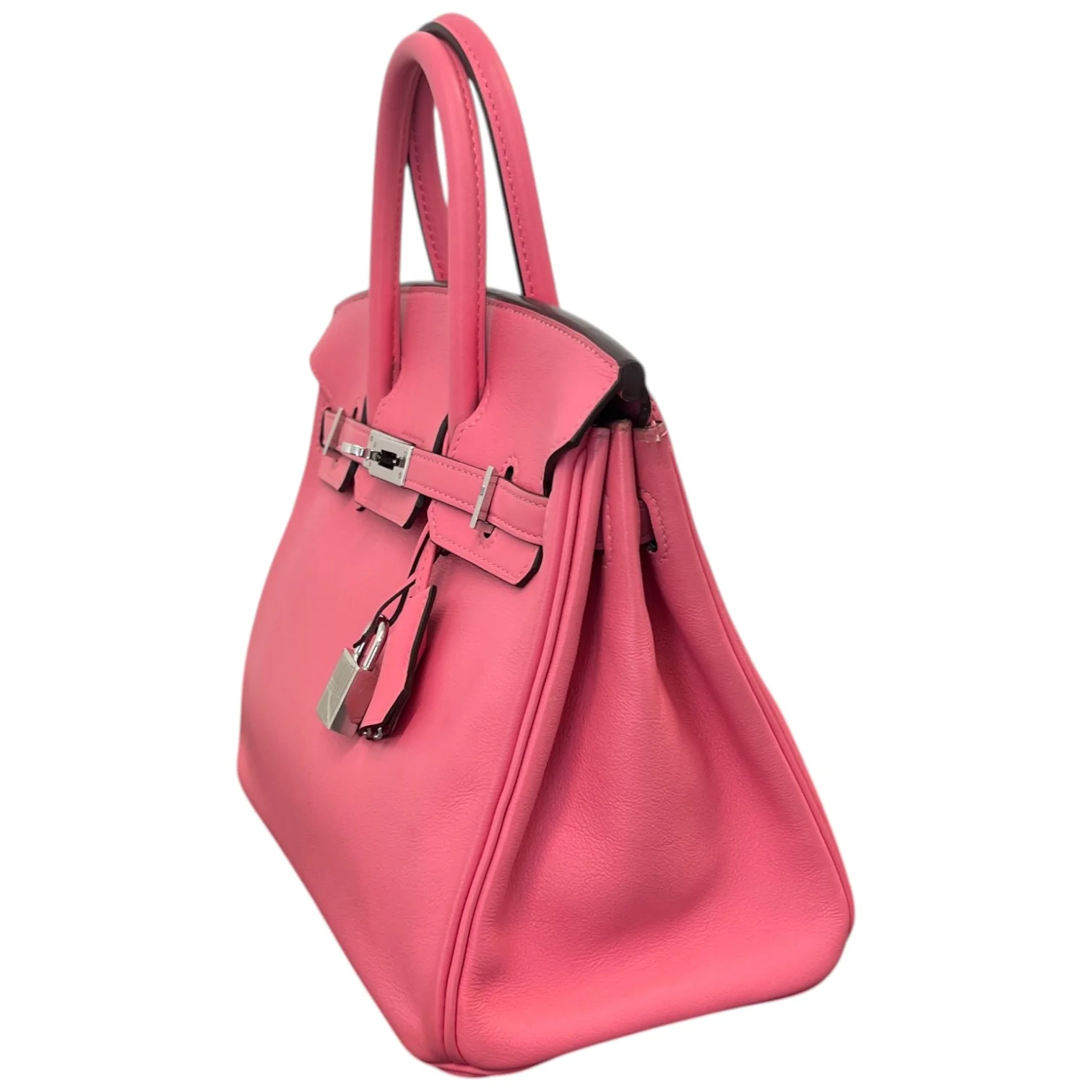 Women's Birkin 25 Rose Azalee Swift Palladium Hardware Bag Pink - Image 13