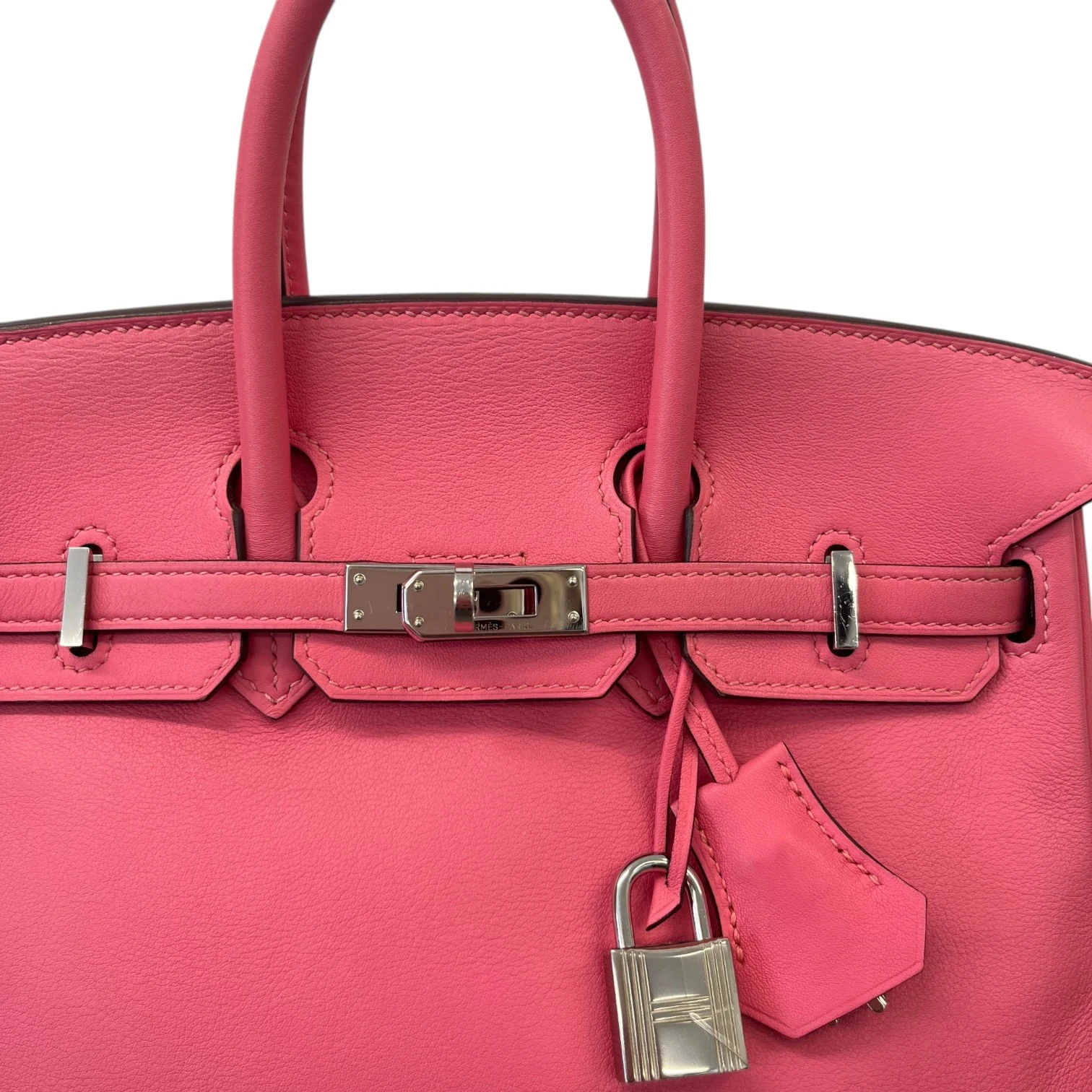 Women's Birkin 25 Rose Azalee Swift Palladium Hardware Bag Pink - Image 20