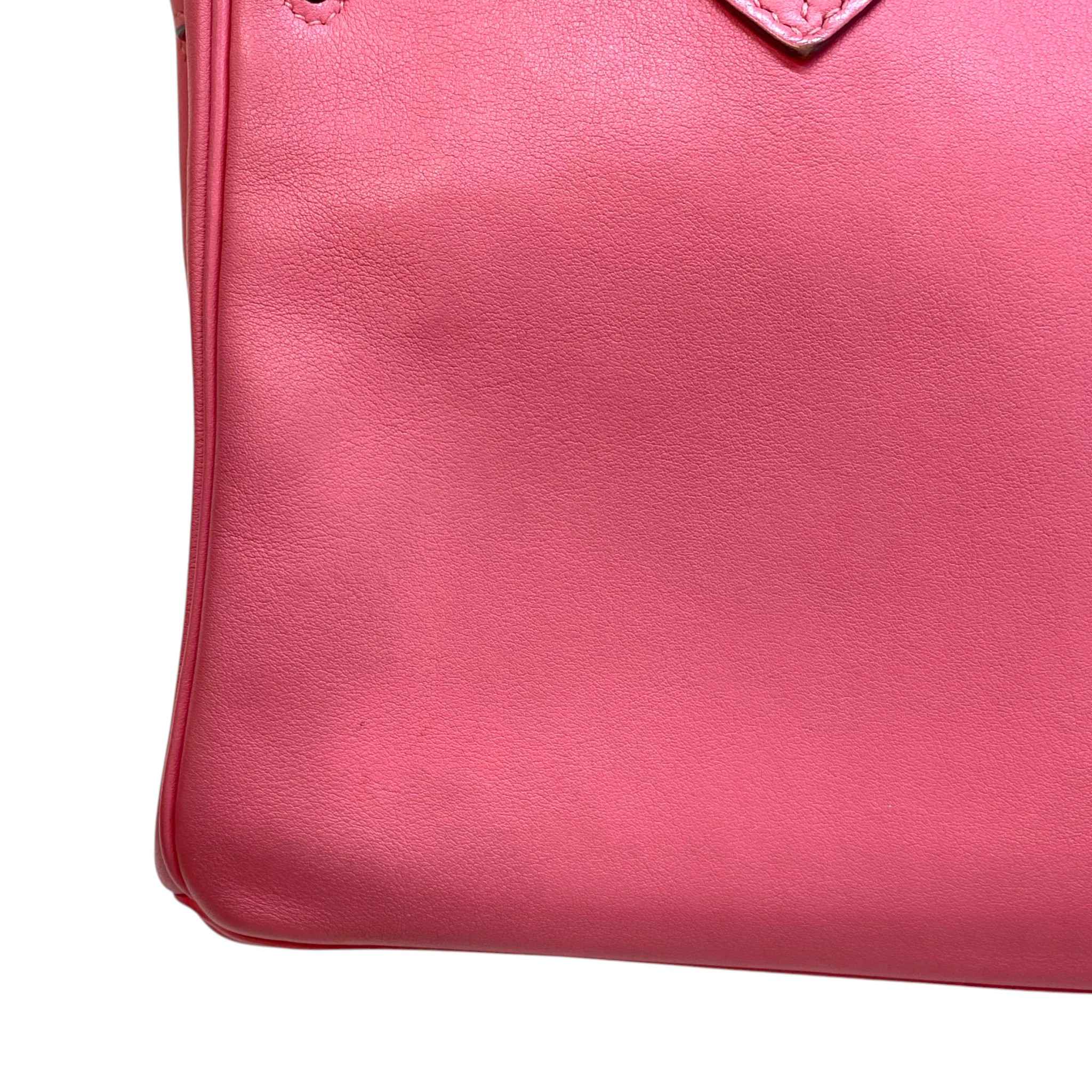 Women's Birkin 25 Rose Azalee Swift Palladium Hardware Bag Pink - Image 26