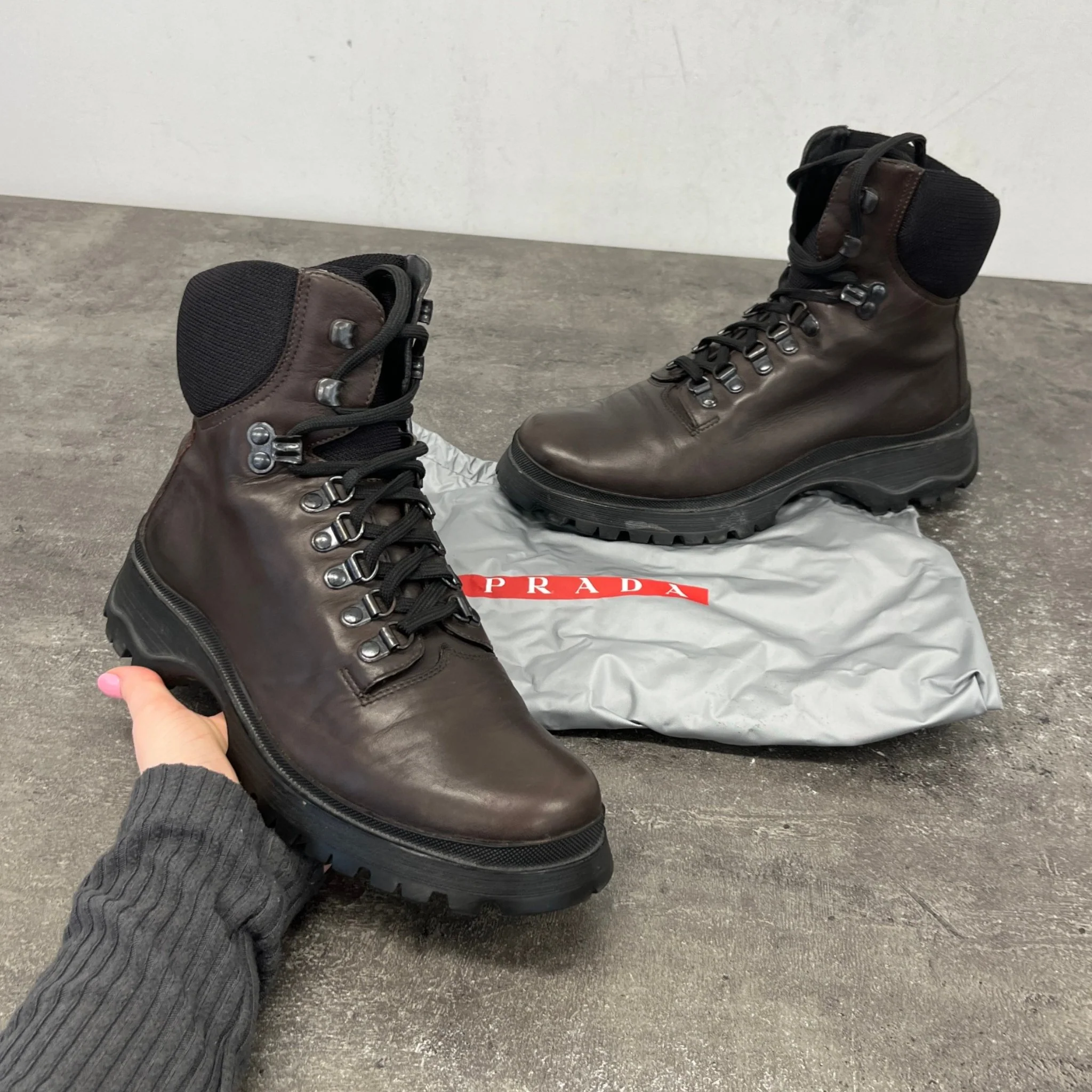 Women's Bixxen Combat Boots Brown Size EU 37.5 / UK 4.5 - Image 12