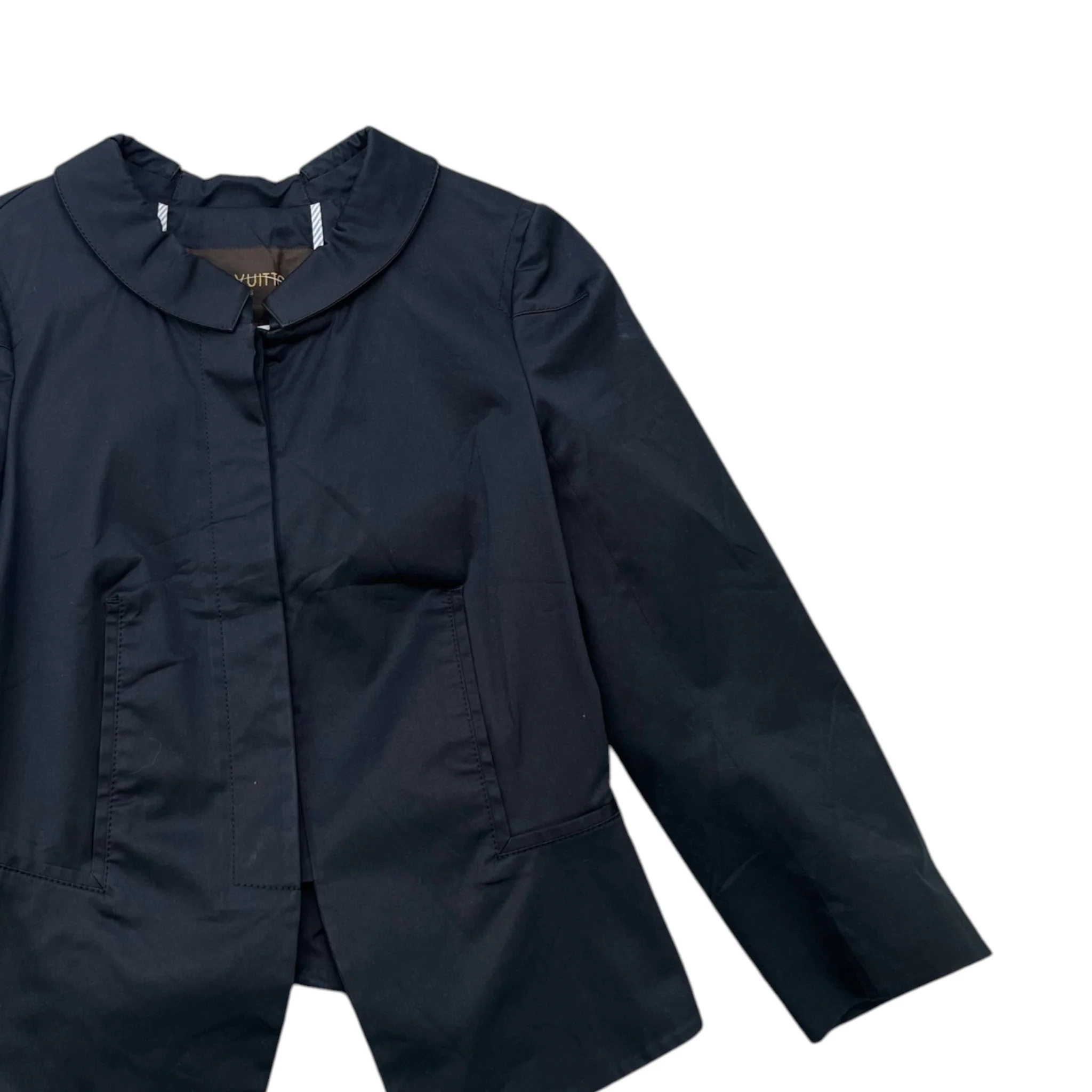 Women's Blazer Cotton Jacket Navy Size IT 36 / UK 4 - Image 3