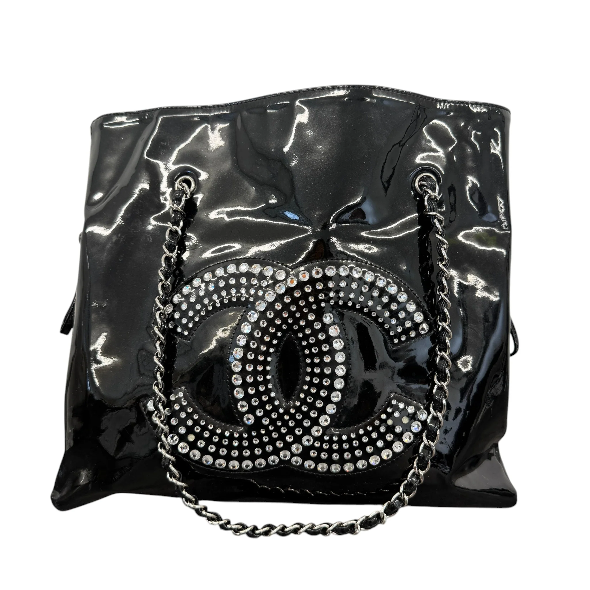 Women's Bon Bon Tote Strass Embelished Bag Black