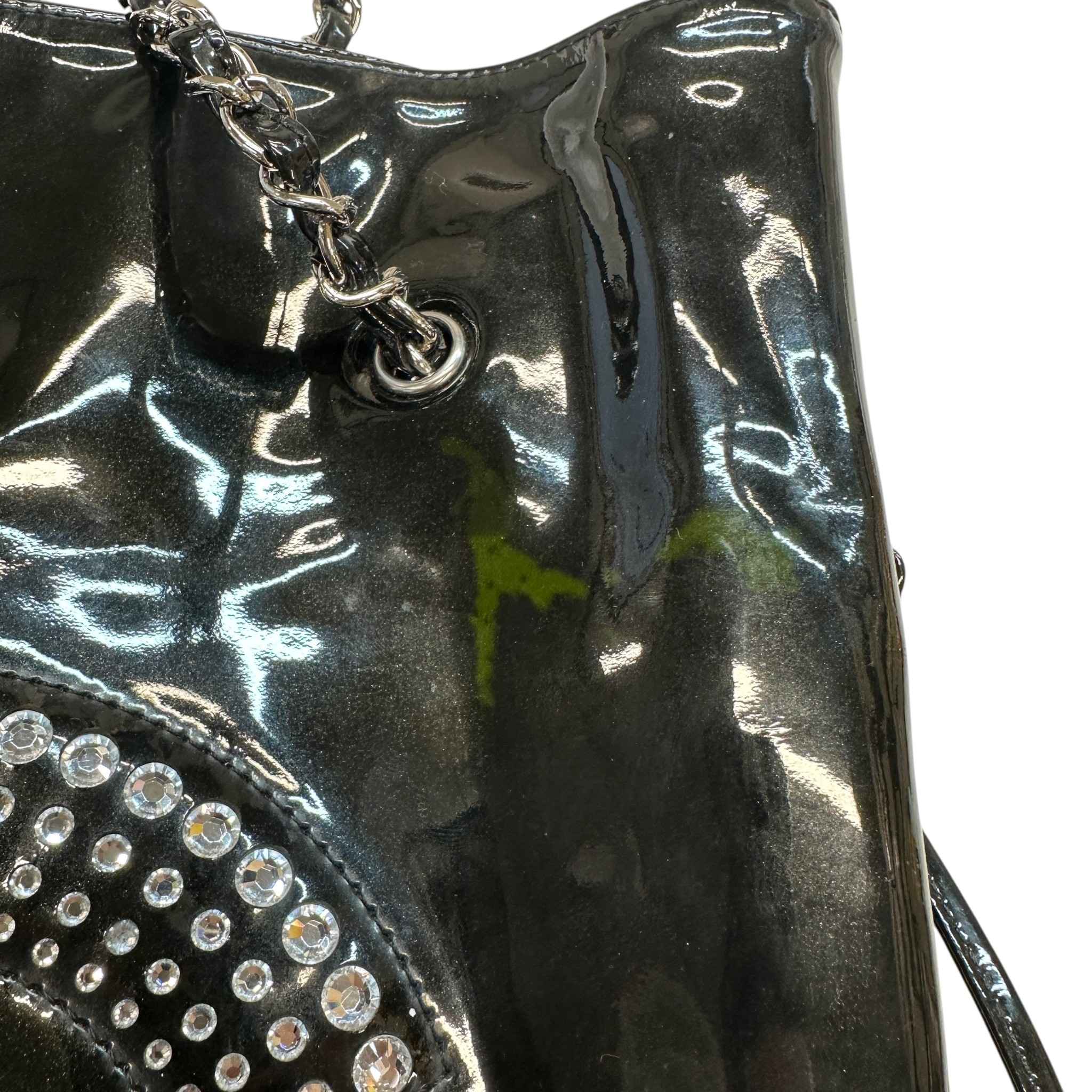 Women's Bon Bon Tote Strass Embelished Bag Black - Image 9