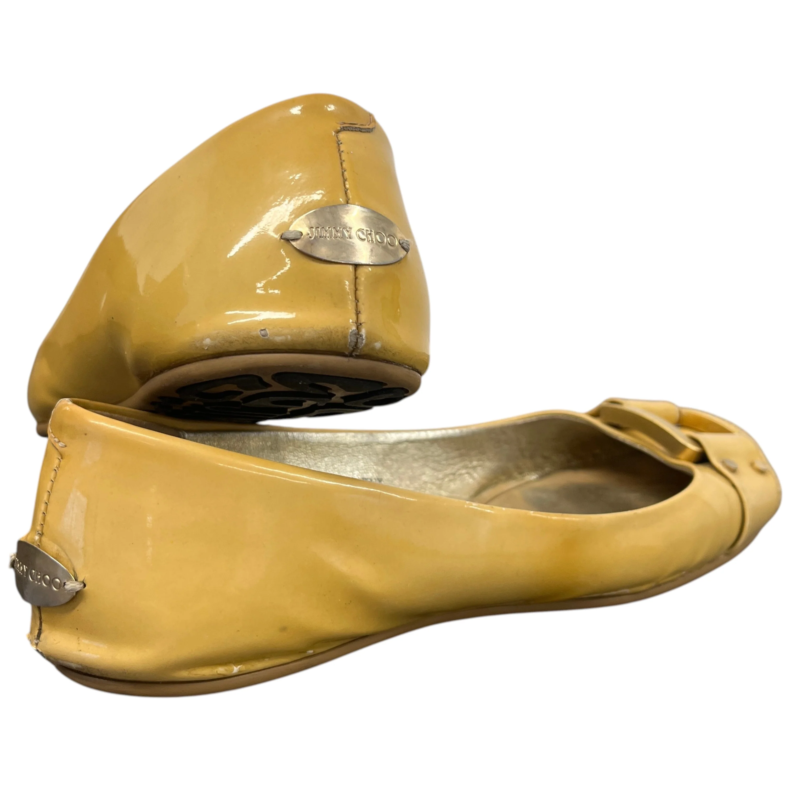 Women's Buckle Ballet Flats Mules Beige Size EU 37 / UK 4 - Image 10