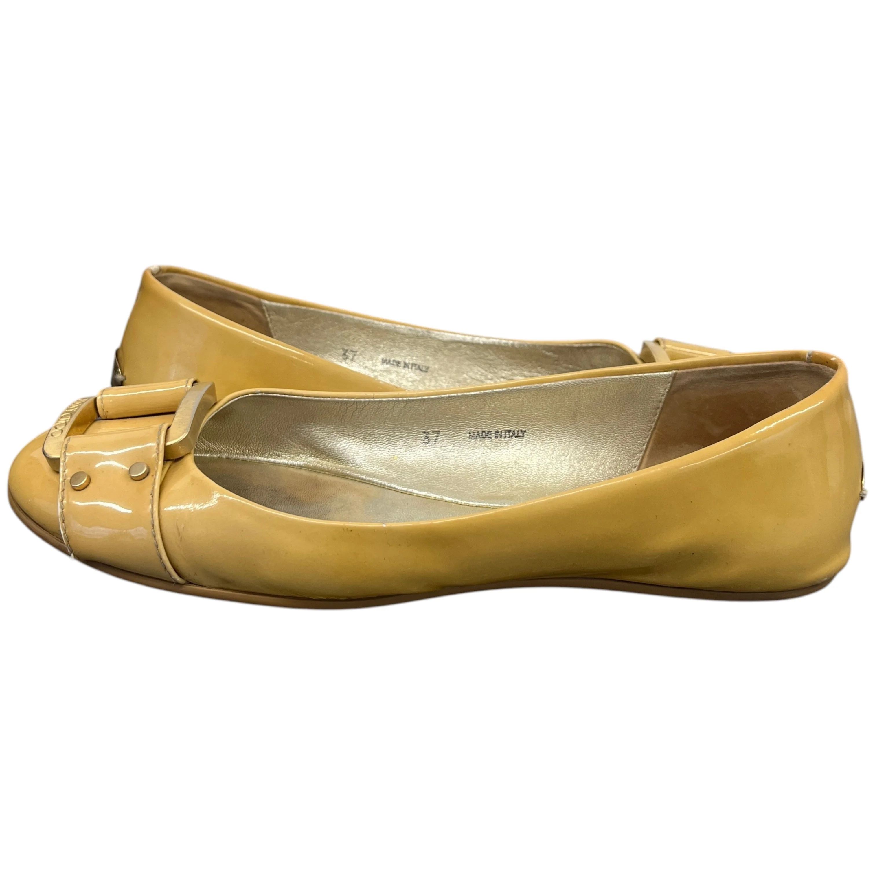 Women's Buckle Ballet Flats Mules Beige Size EU 37 / UK 4 - Image 3