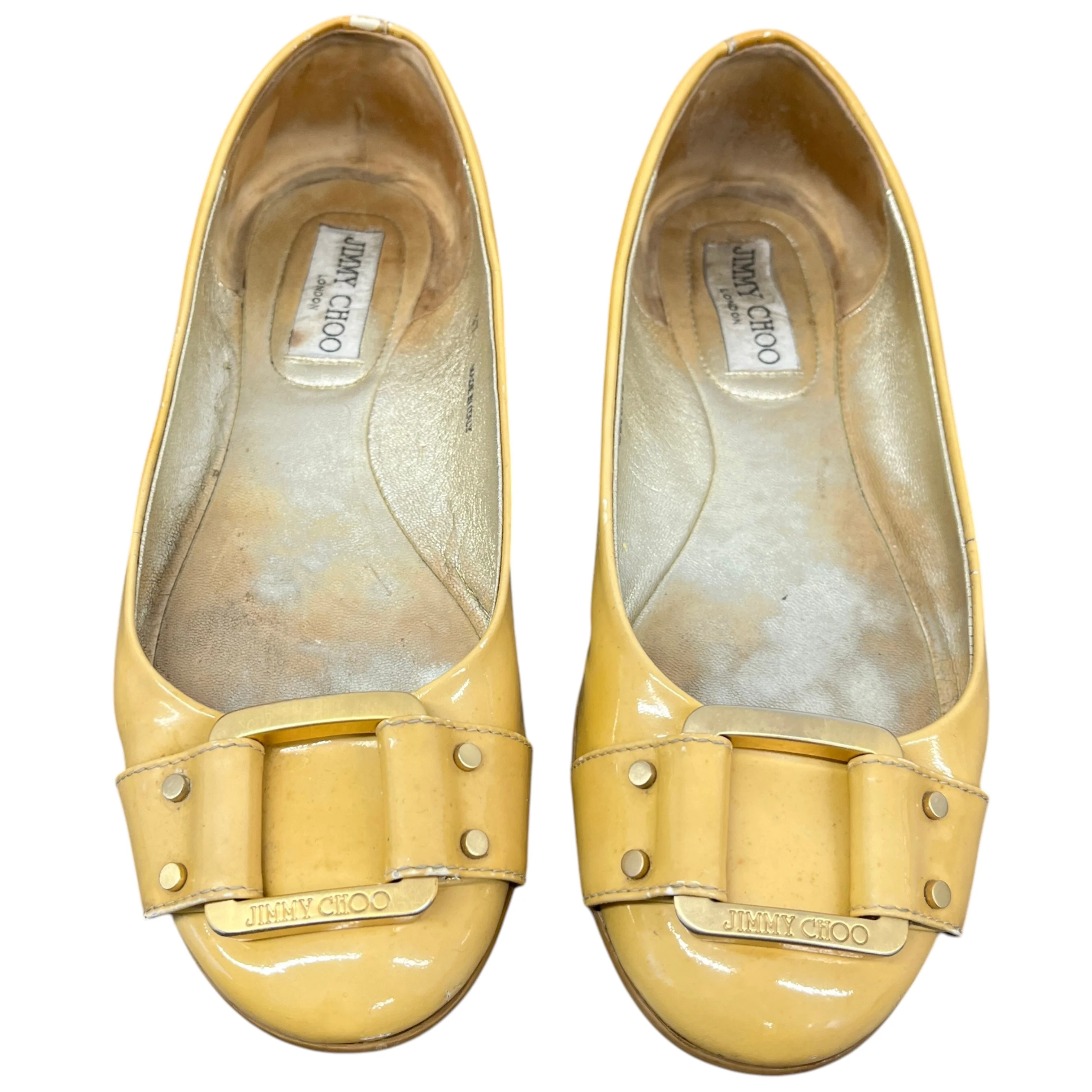 Women's Buckle Ballet Flats Mules Beige Size EU 37 / UK 4 - Image 6