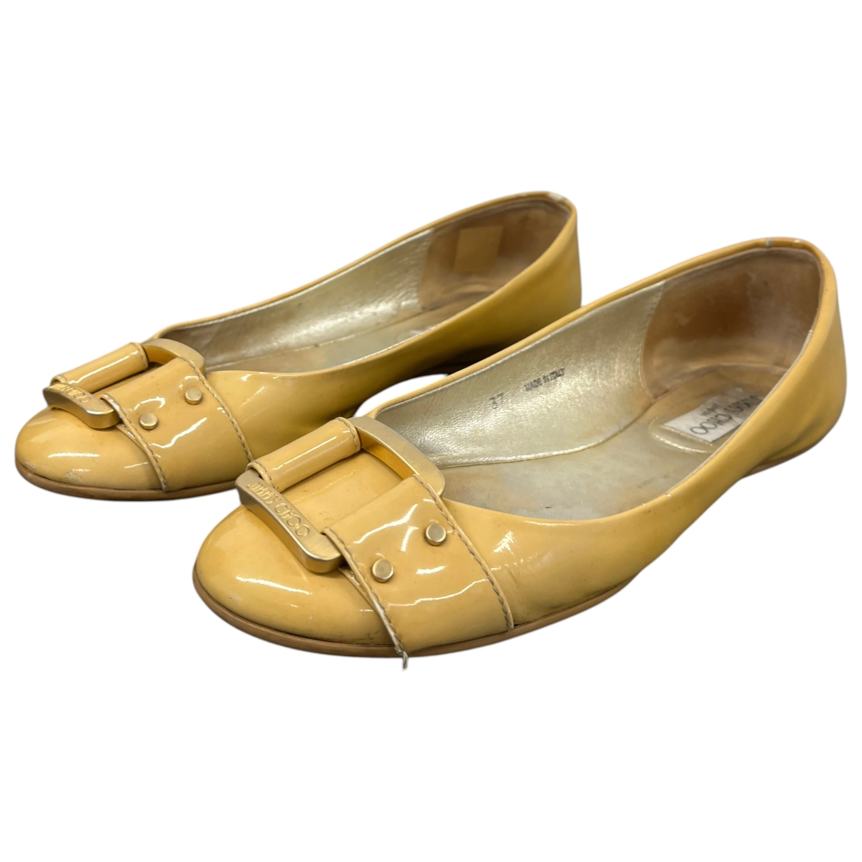 Women's Buckle Ballet Flats Mules Beige Size EU 37 / UK 4 - Image 8