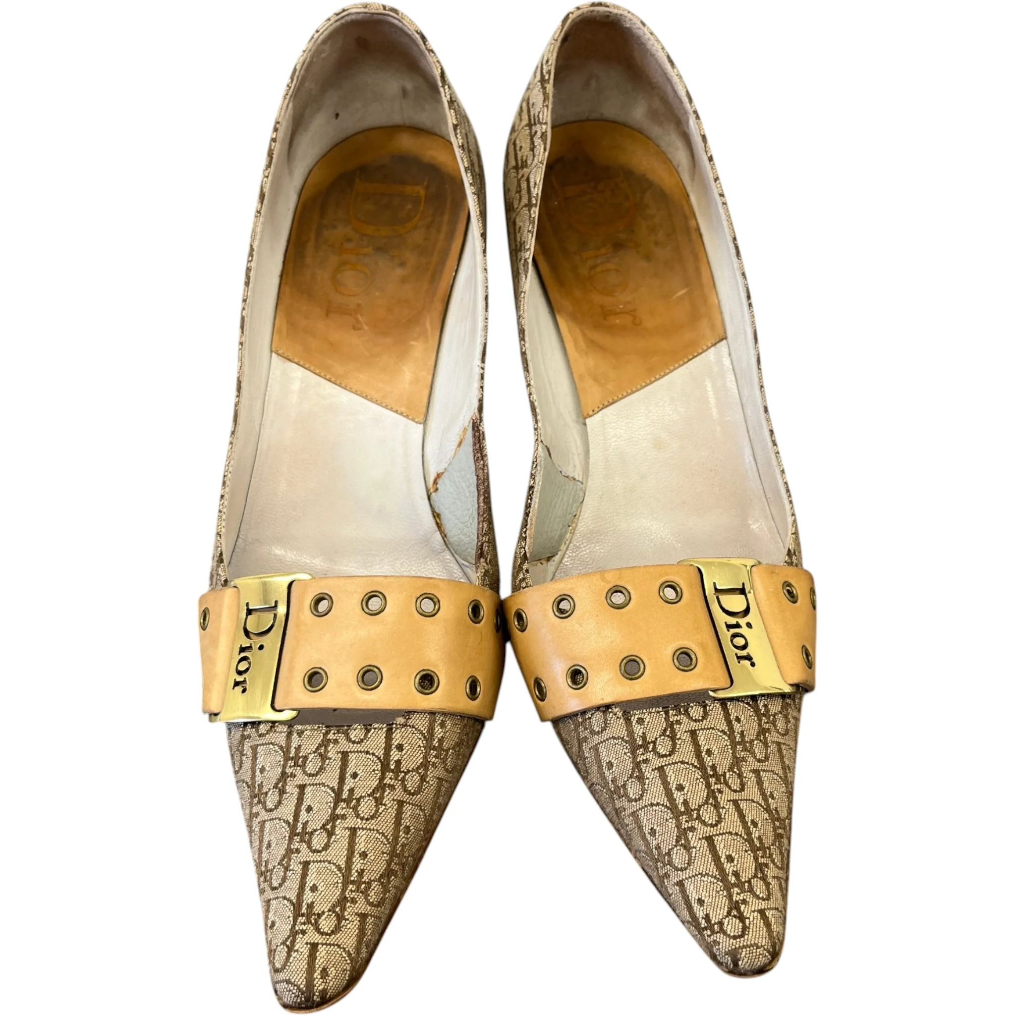 Women's Buckle Detail Kittern Heels Beige Size EU 37.5 / UK 4.5 - Image 6