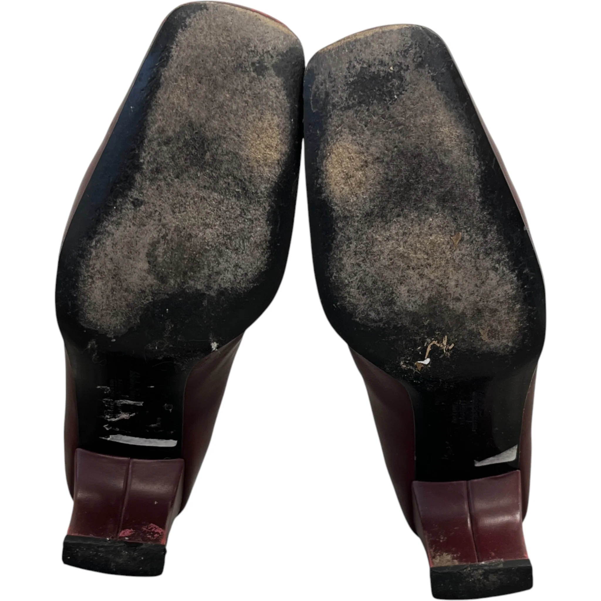 Women's Buckle Logo Mules Burgundy Size EU 38 / UK 5 - Image 11