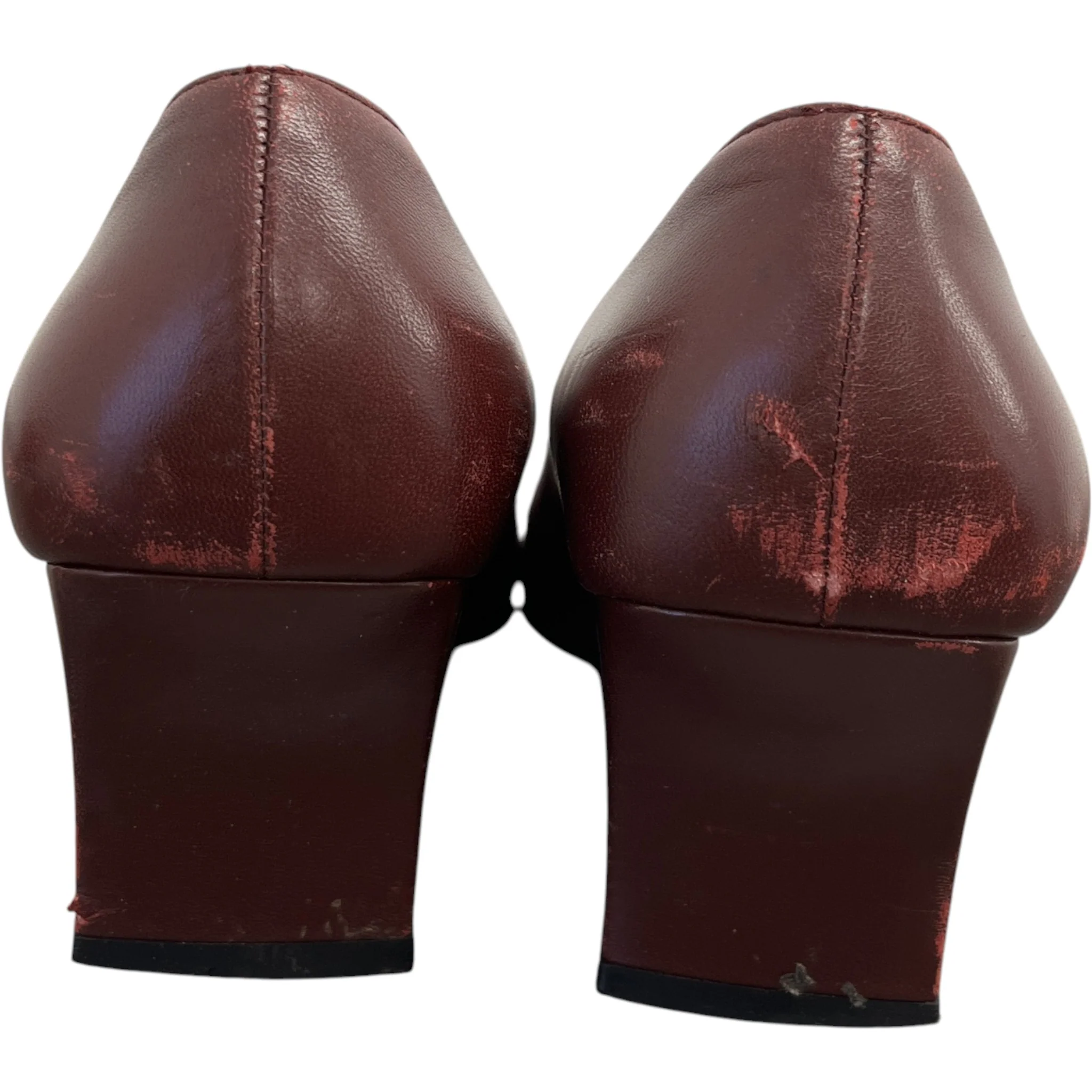 Women's Buckle Logo Mules Burgundy Size EU 38 / UK 5 - Image 7
