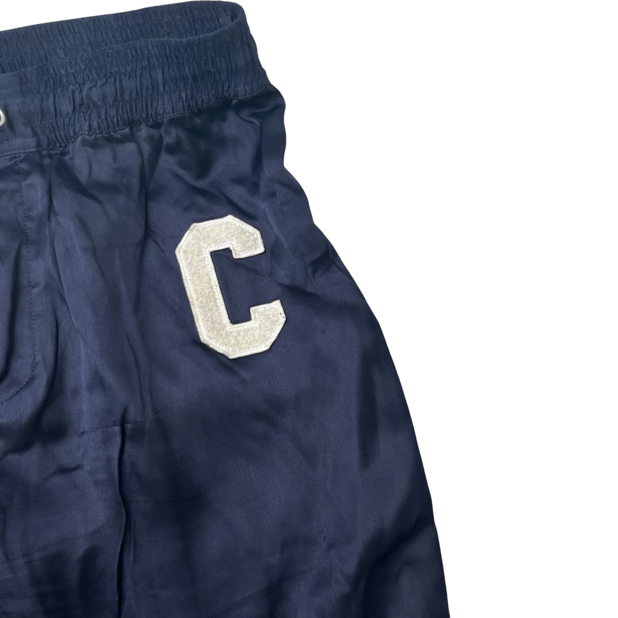Women's C Logo Stripe Joggers Navy Size Waist 38" - Image 5
