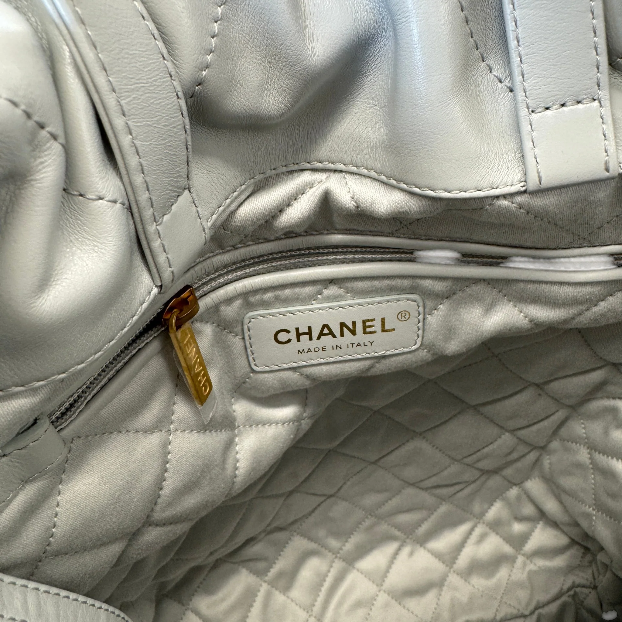 Women's Calfskin 22 Backpack Grey - Image 15