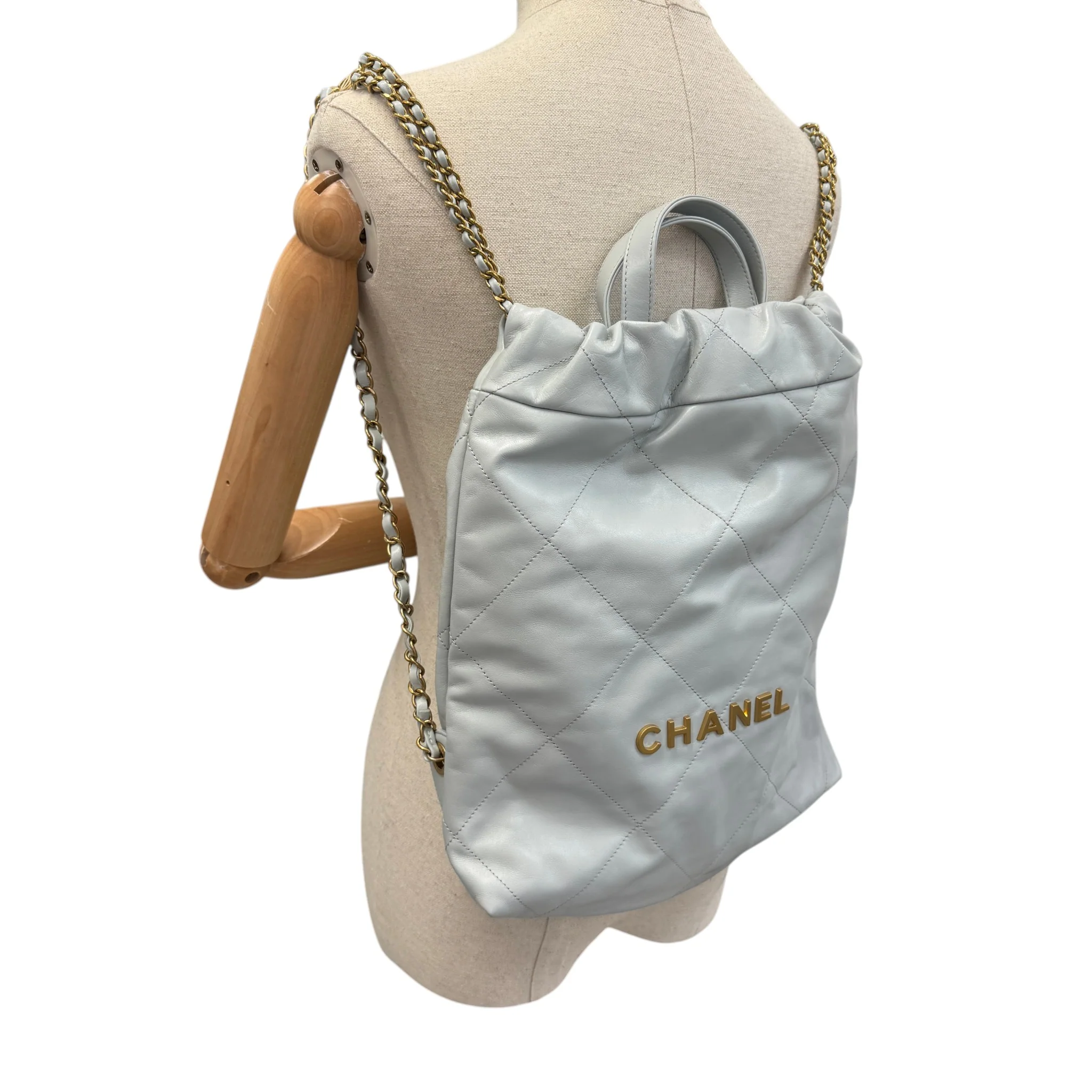 Women's Calfskin 22 Backpack Grey - Image 2