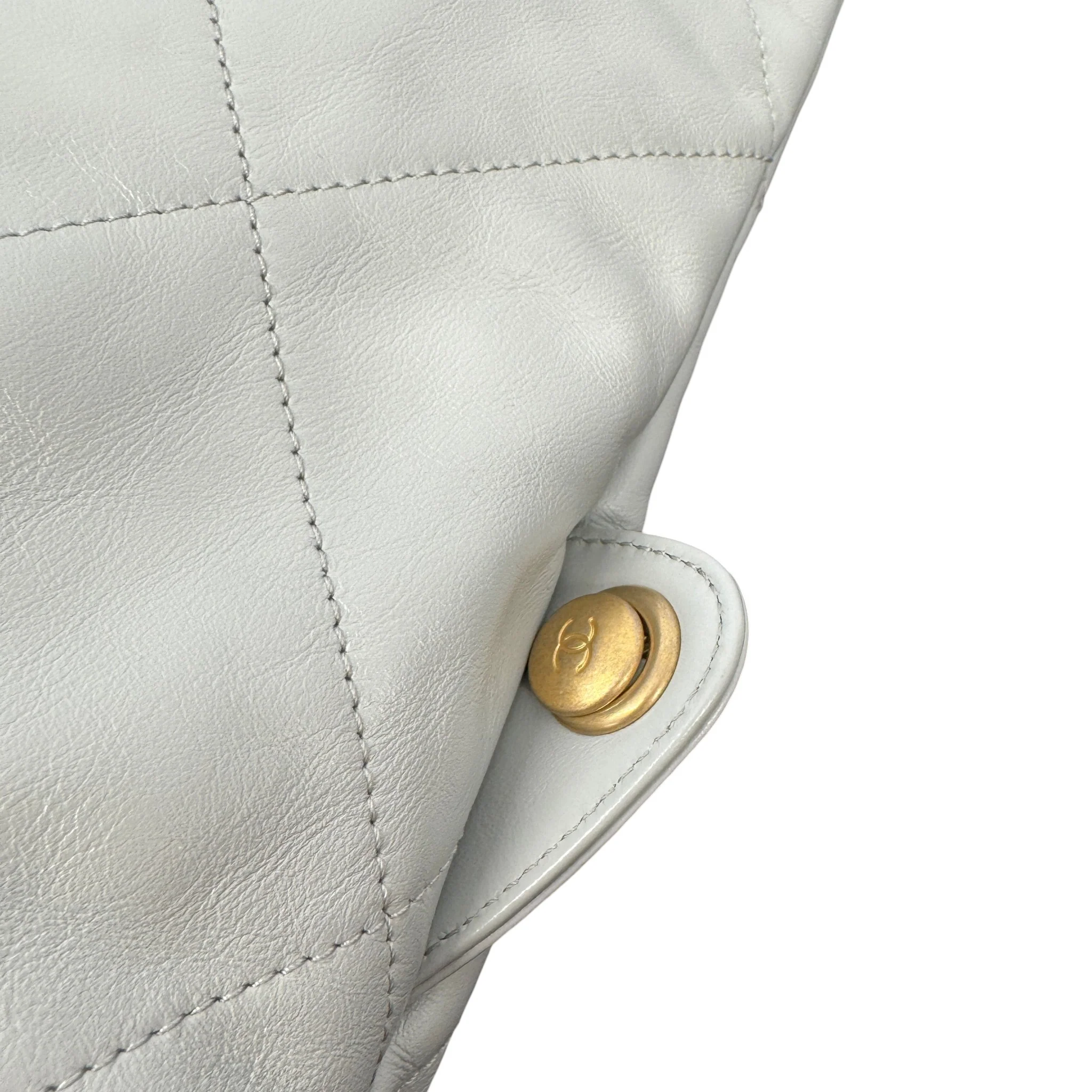Women's Calfskin 22 Backpack Grey - Image 8