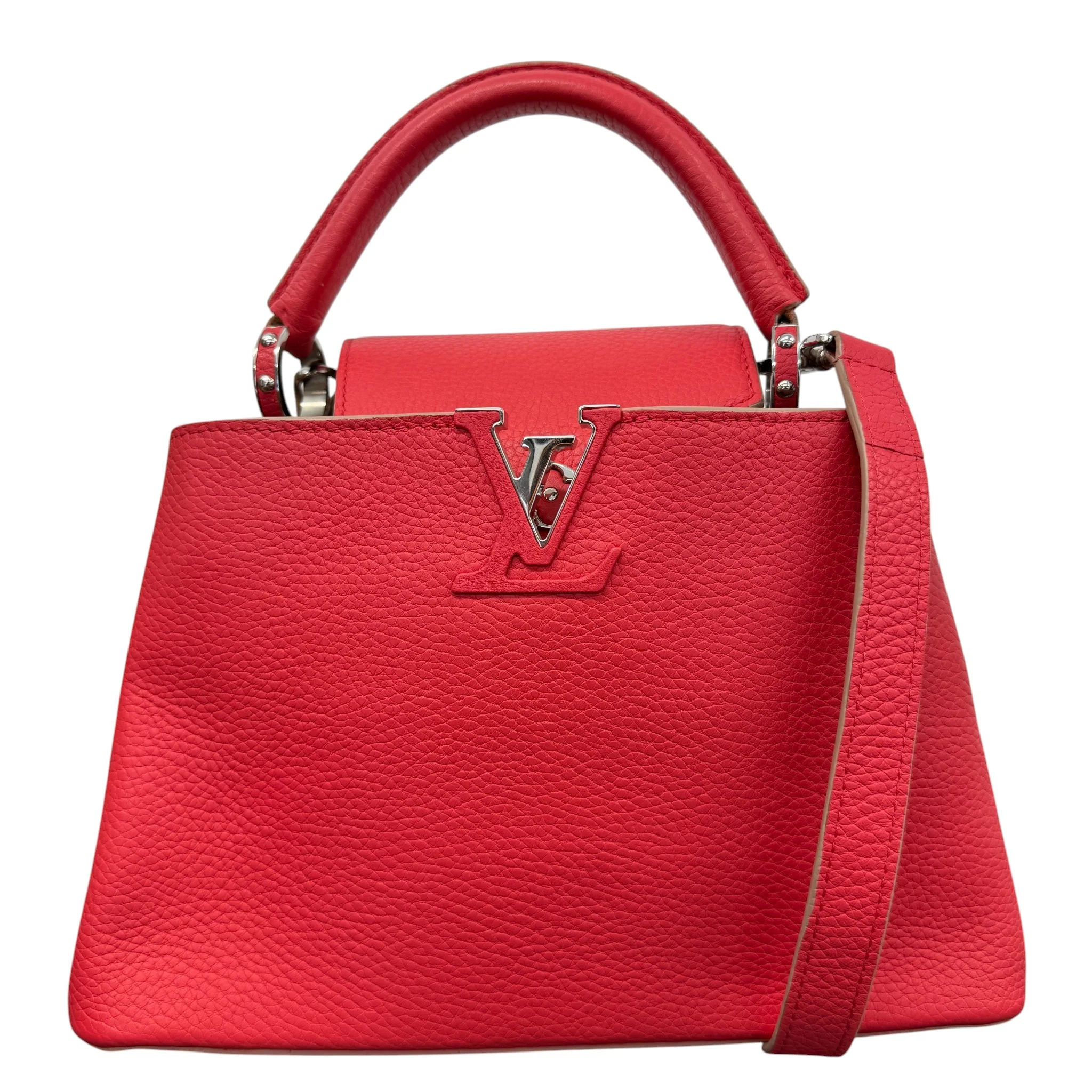 Women's Capucines Bb Taurillon Handbag Red