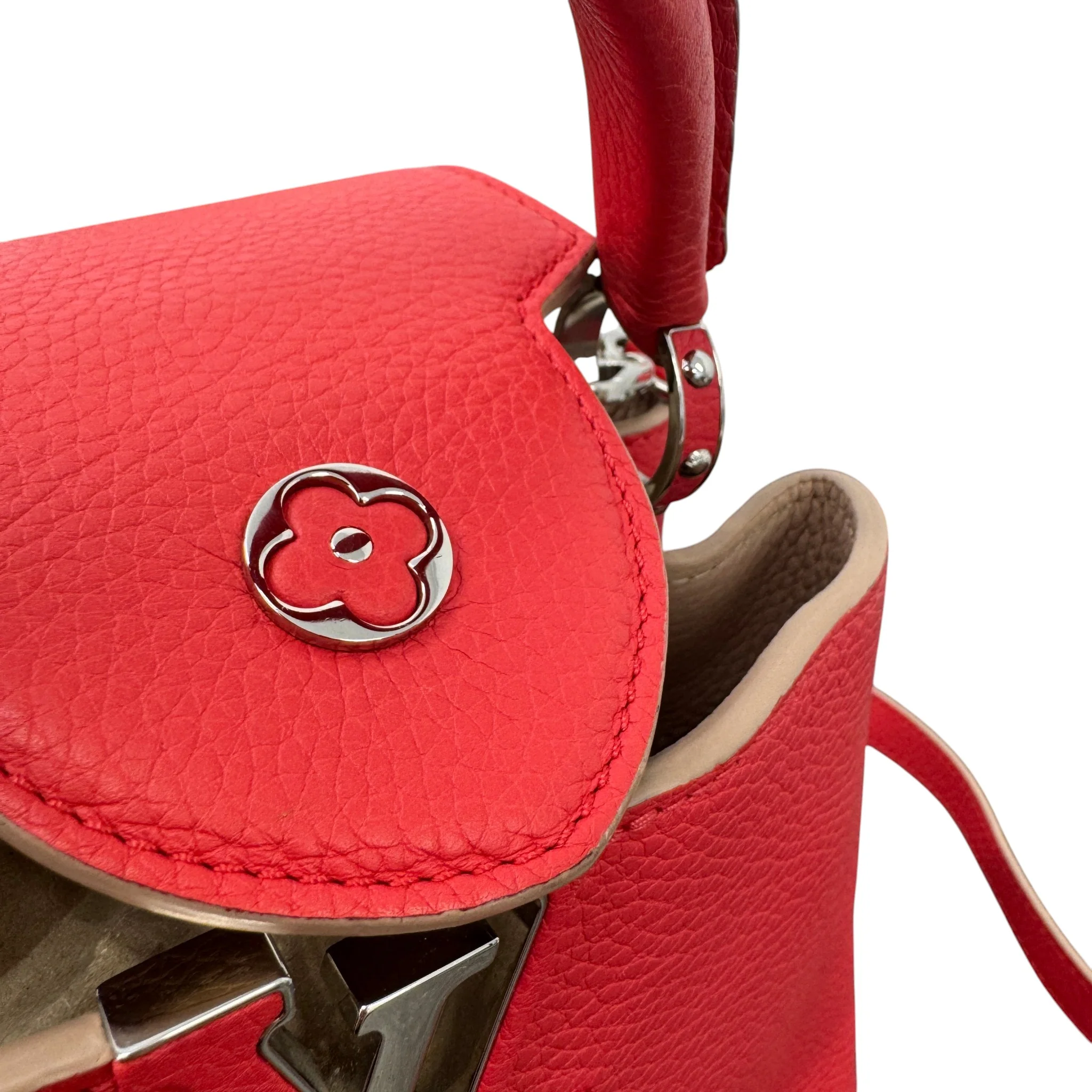 Women's Capucines Bb Taurillon Handbag Red - Image 18
