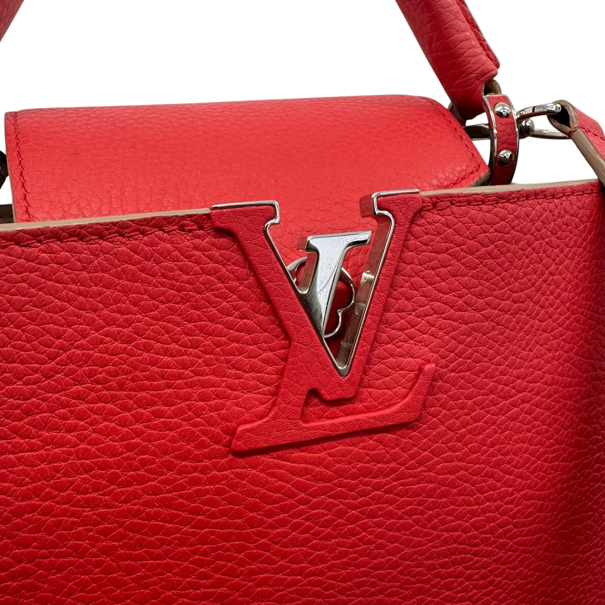 Women's Capucines Bb Taurillon Handbag Red - Image 7