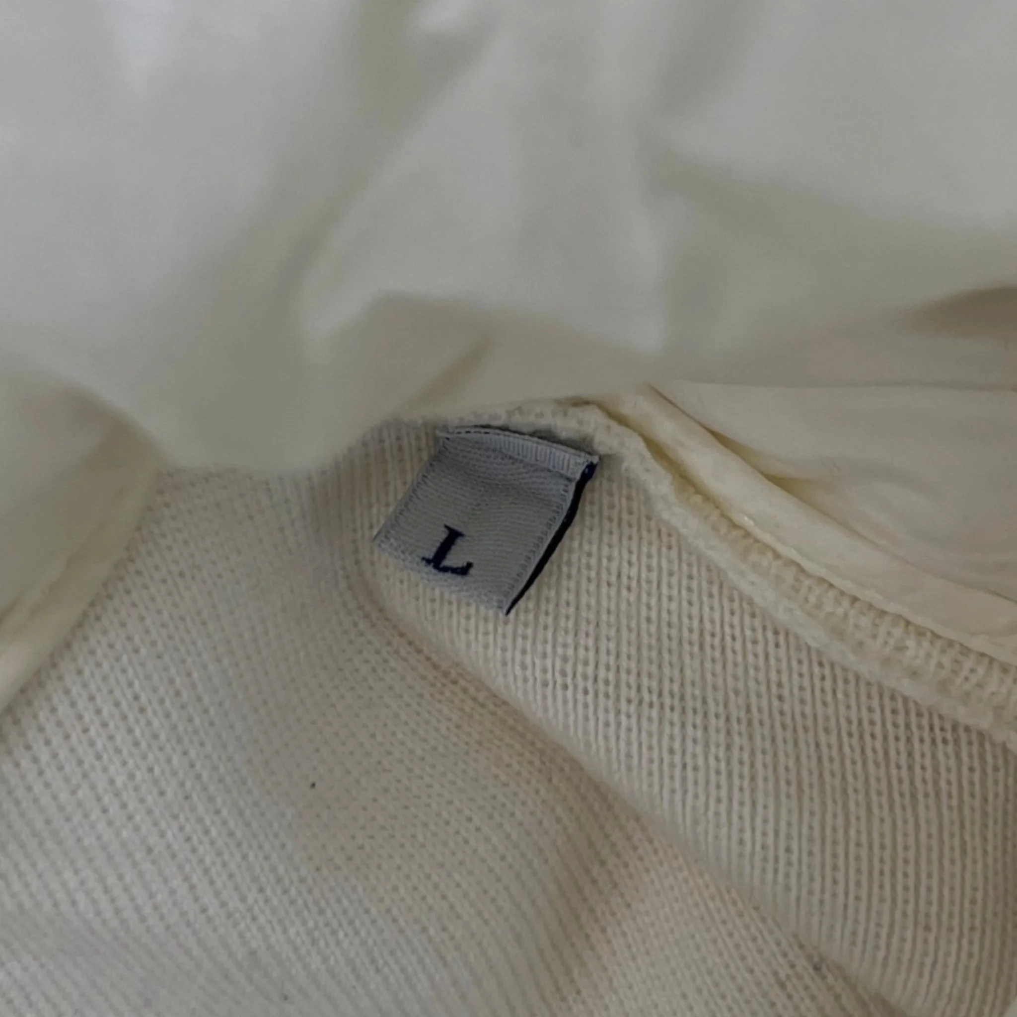 Women's Cardigan Tricot Jacket Cream Size L - Image 6
