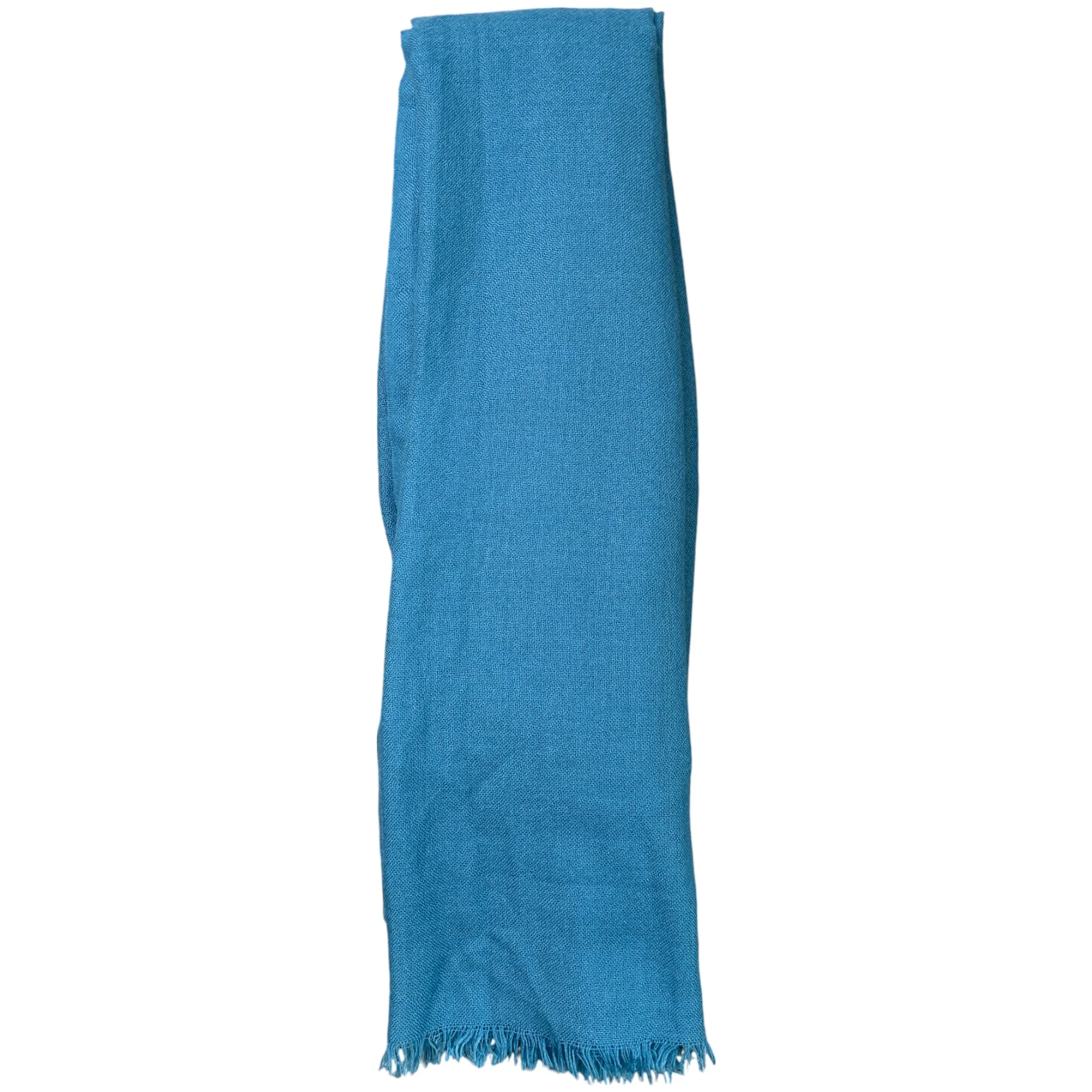 Women's Cashmere Fine Scarf Blue - Image 4