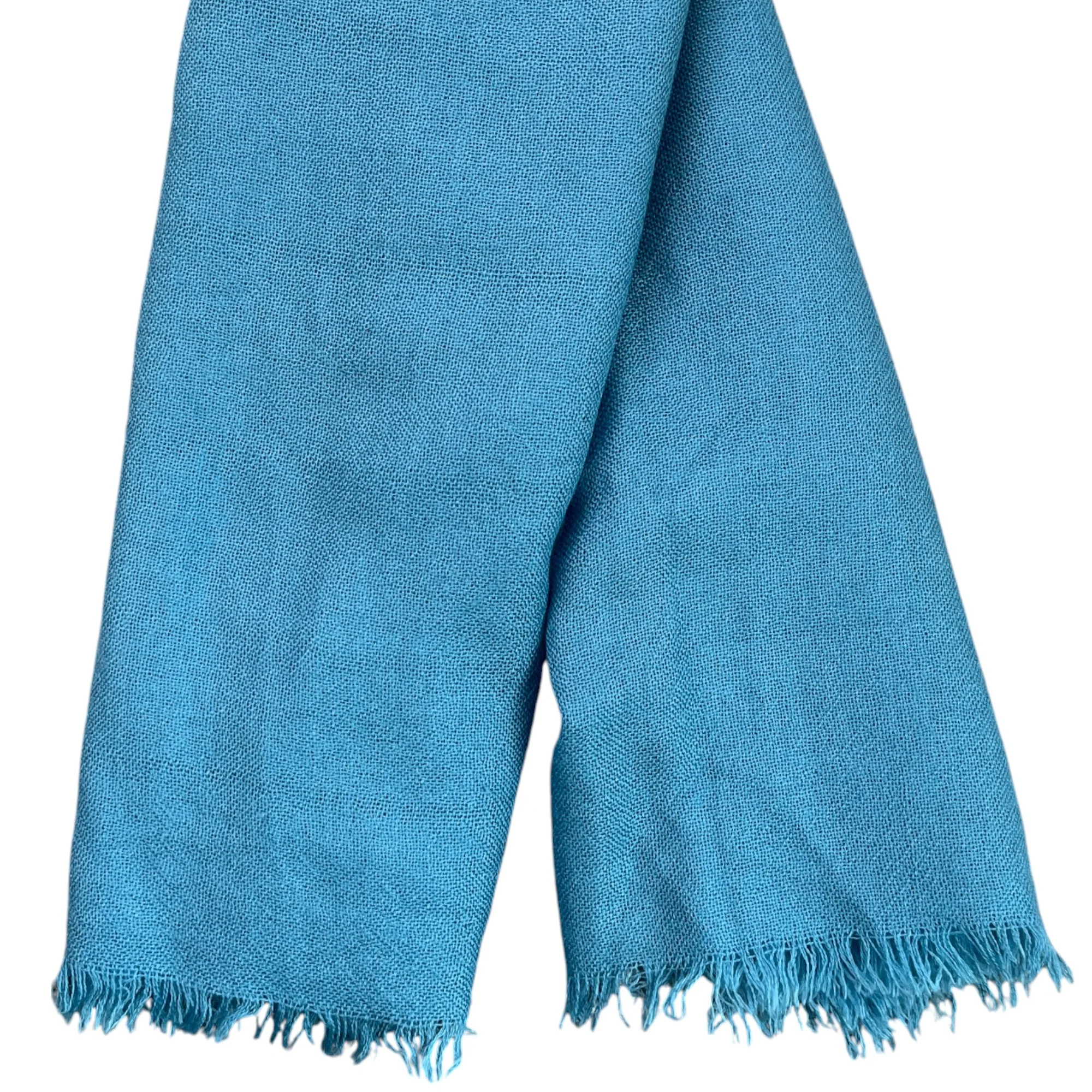 Women's Cashmere Fine Scarf Blue - Image 5