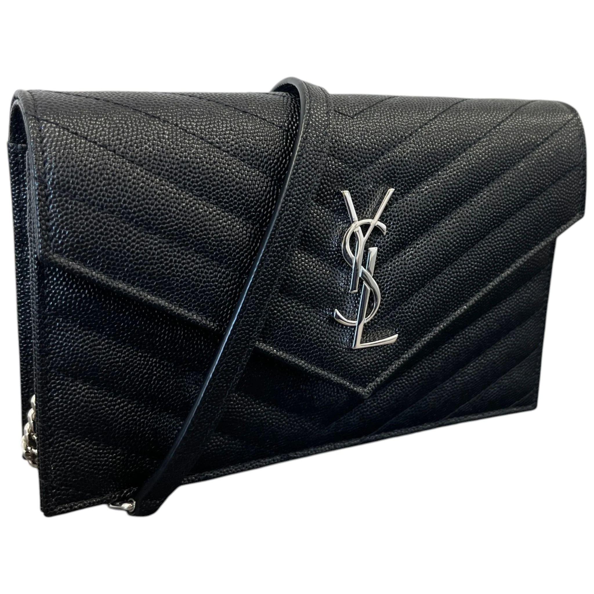 Women's Cassandre Envelope Wallet On Chain Bag Black - Image 4
