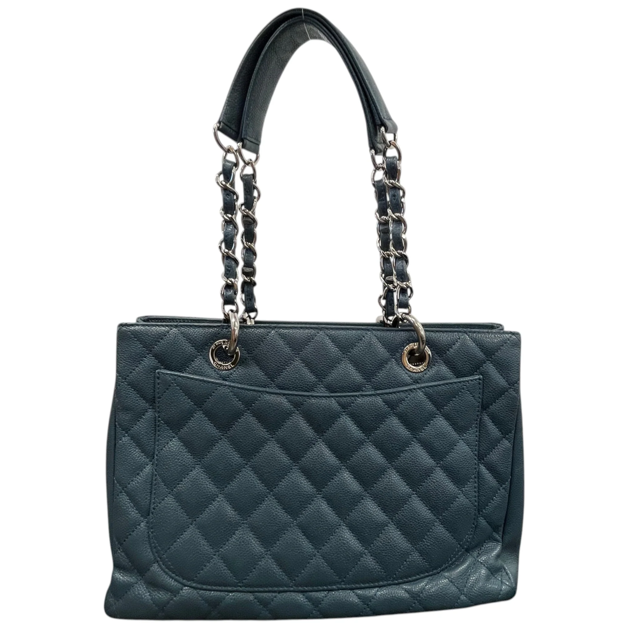Women's Caviar Grand Shopping Tote Bag Blue - Image 3