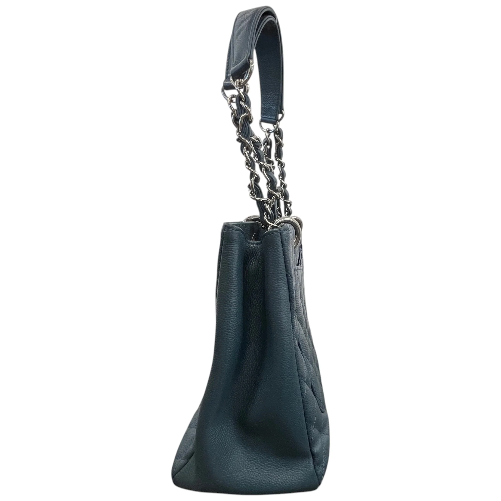 Women's Caviar Grand Shopping Tote Bag Blue - Image 7