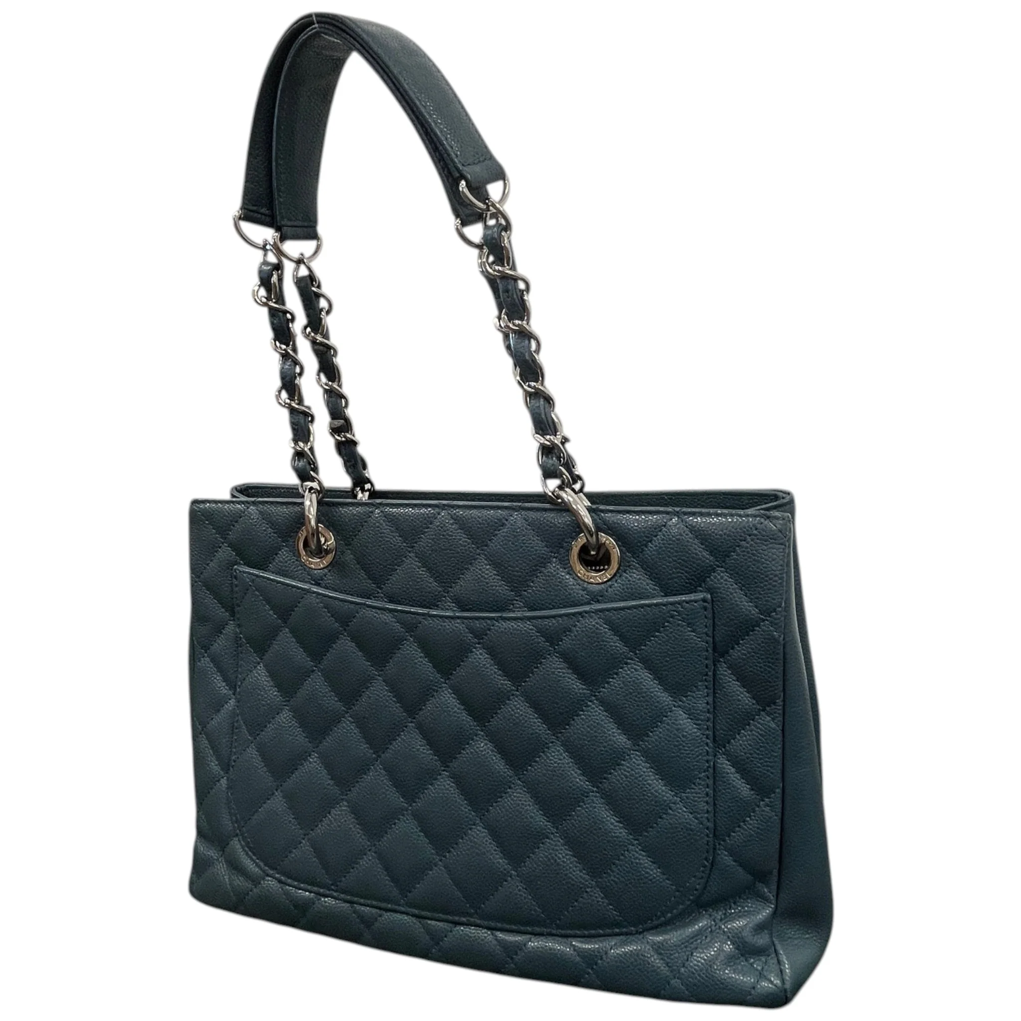 Women's Caviar Grand Shopping Tote Bag Blue - Image 8