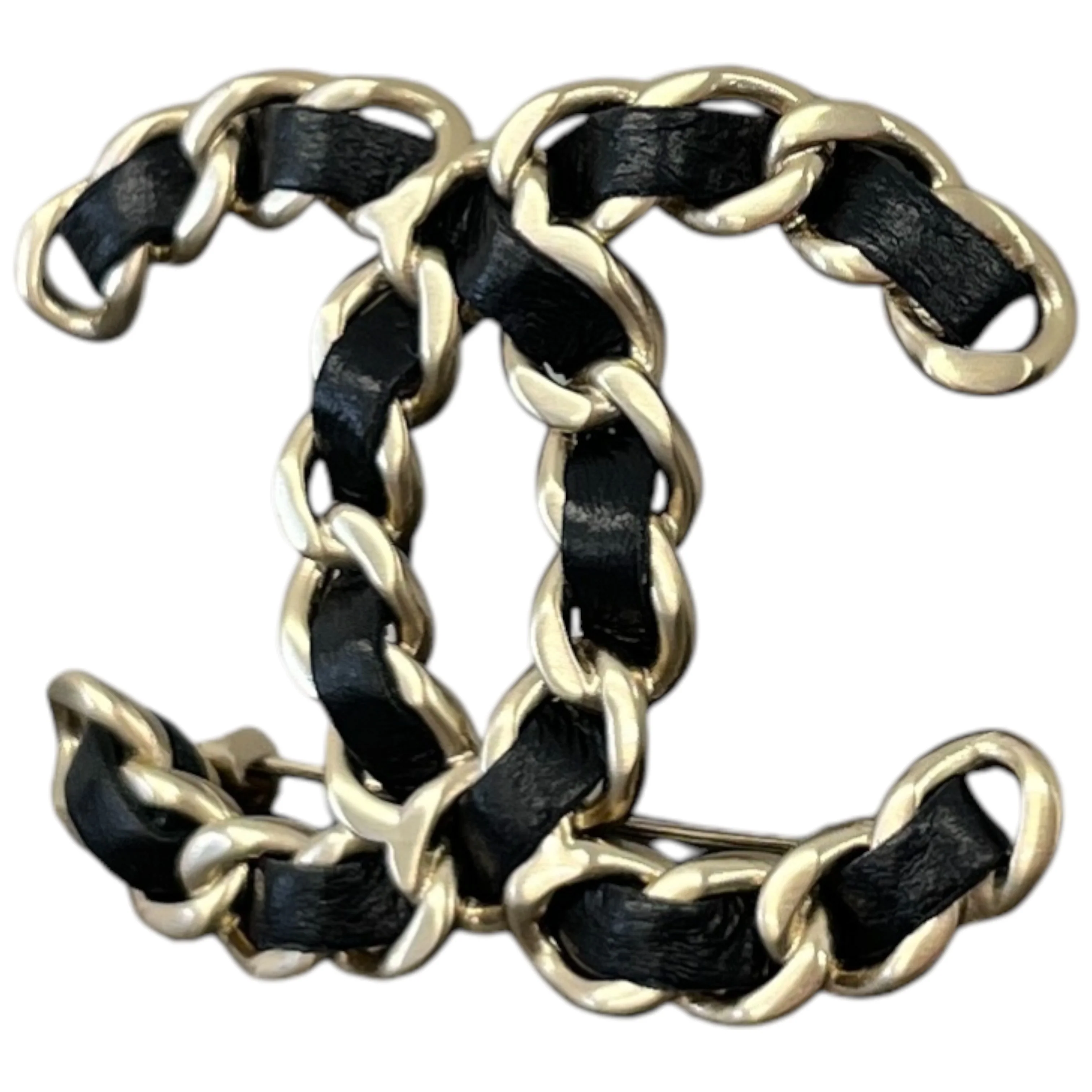 Women's Cc Brooch Black - Image 4