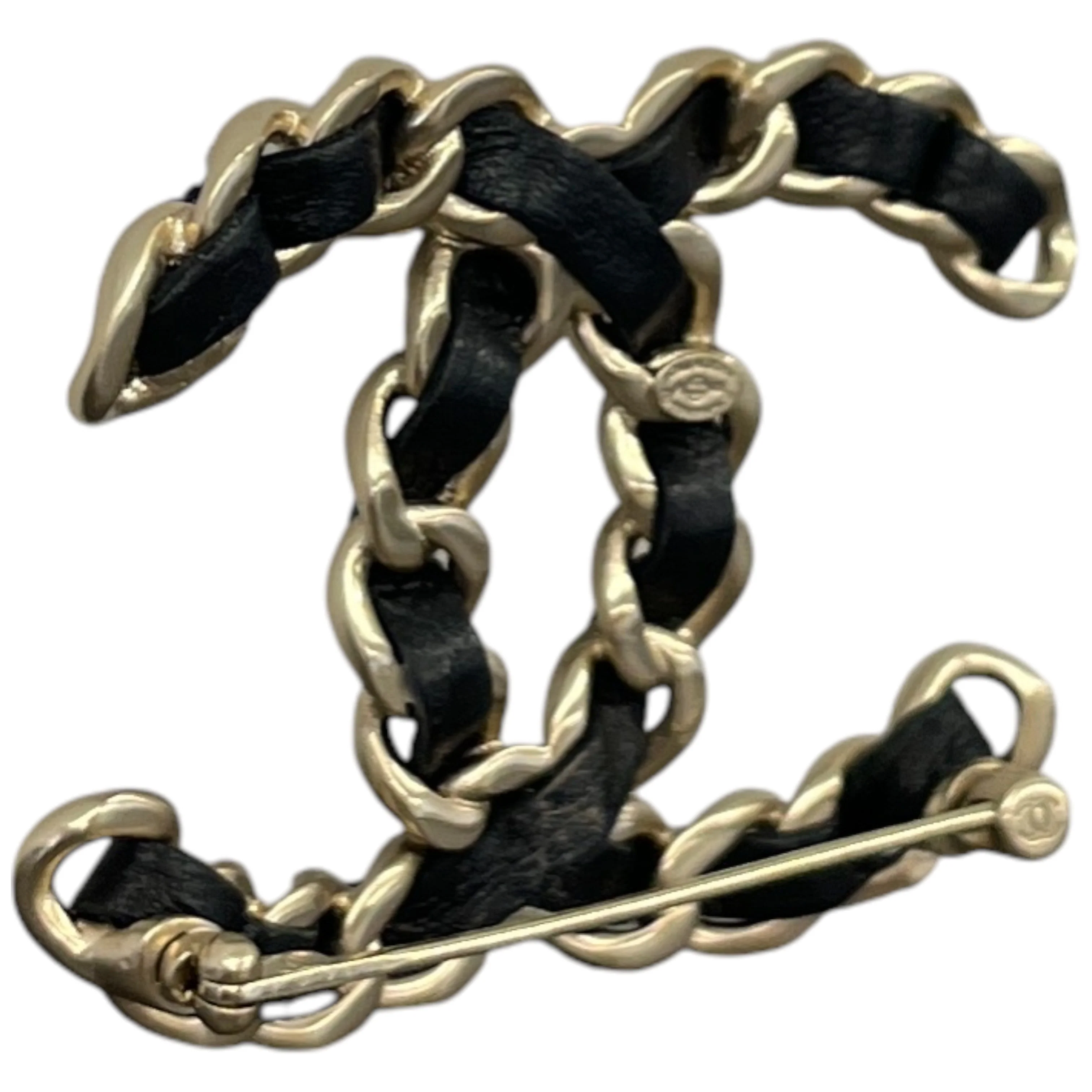 Women's Cc Brooch Black - Image 5