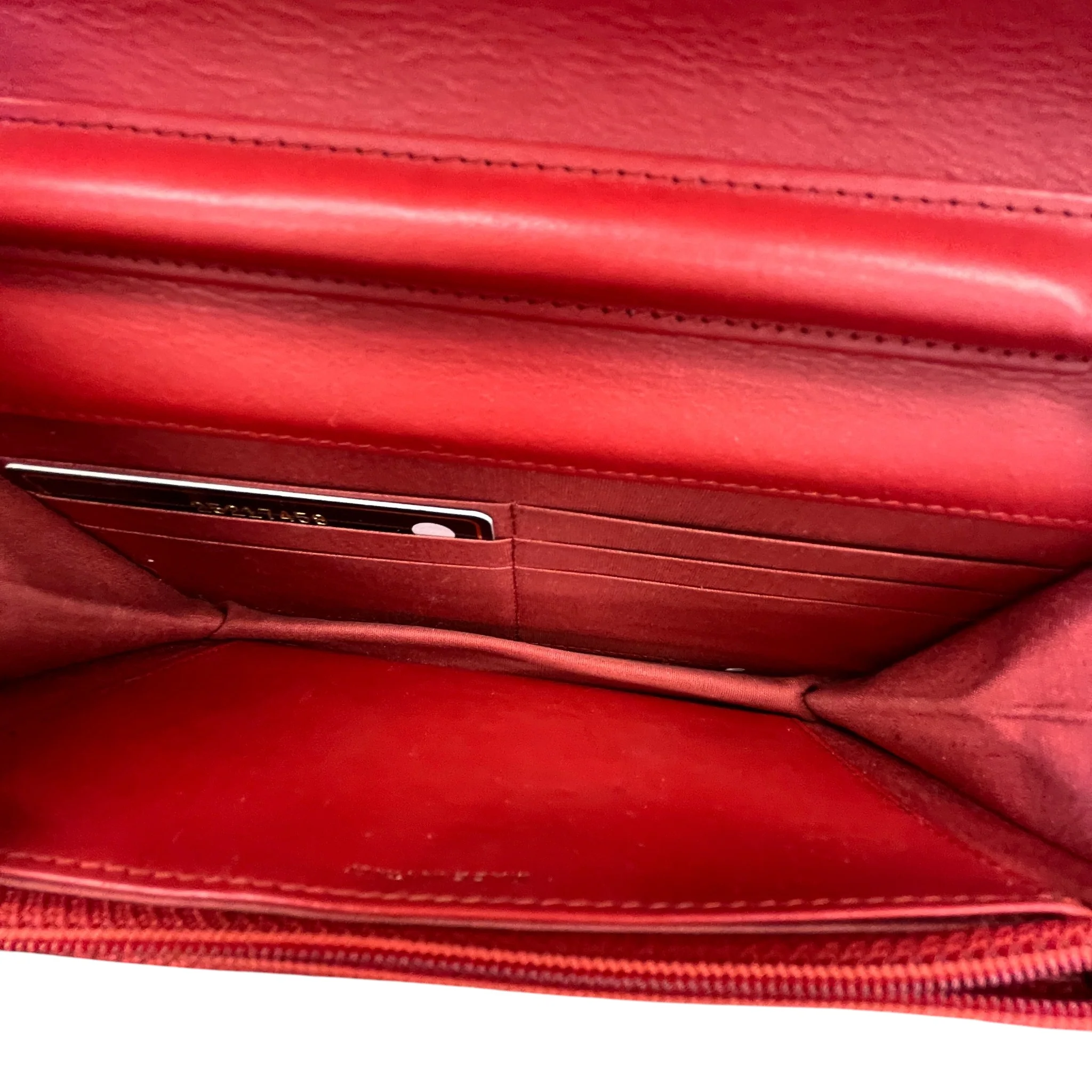Women's Cc Caviar Mixed Quilt Woc Bag Red - Image 12