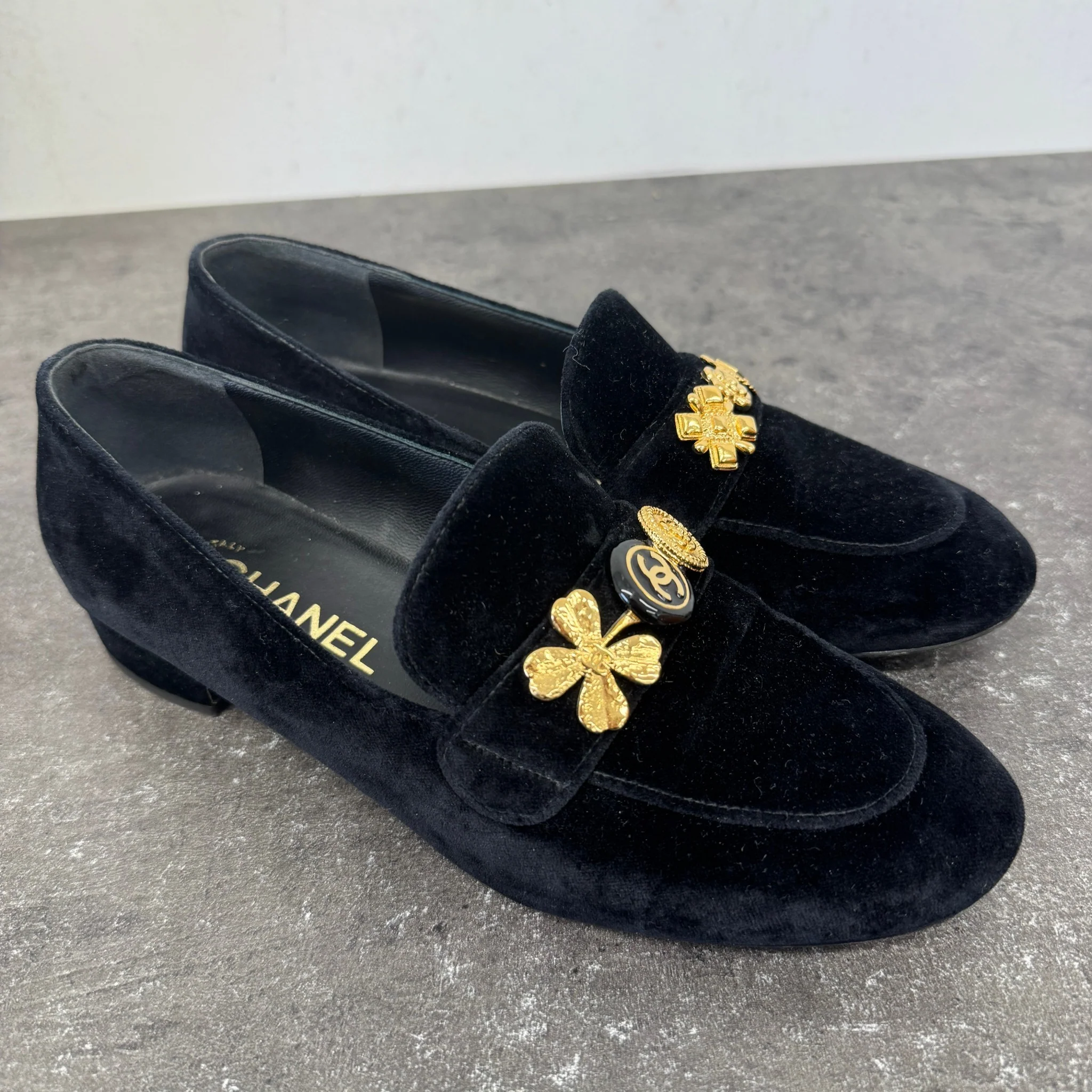 Women's Cc Charm Loafers Black Size EU 37 / UK 4 - Image 9