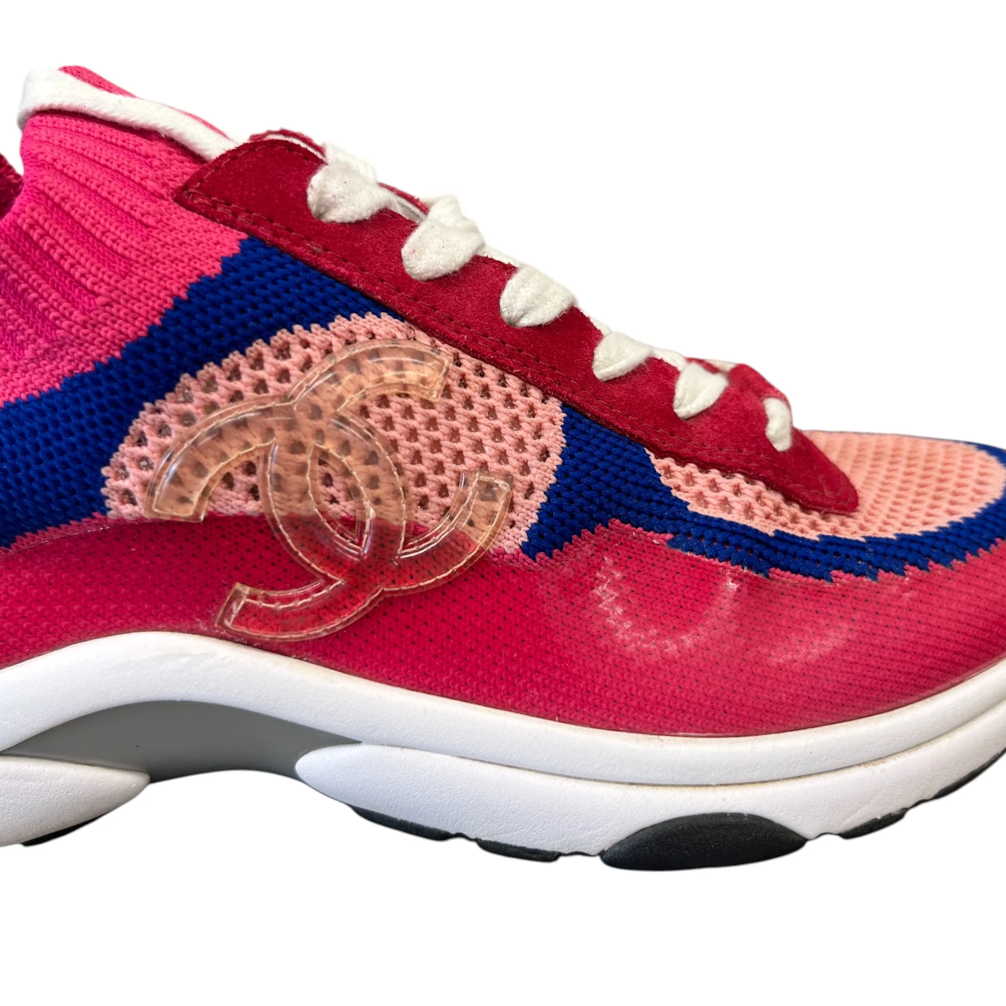 Women's Cc Cloth Runner Low Trainers Pink Size EU 37.5 / UK 4.5 - Image 12