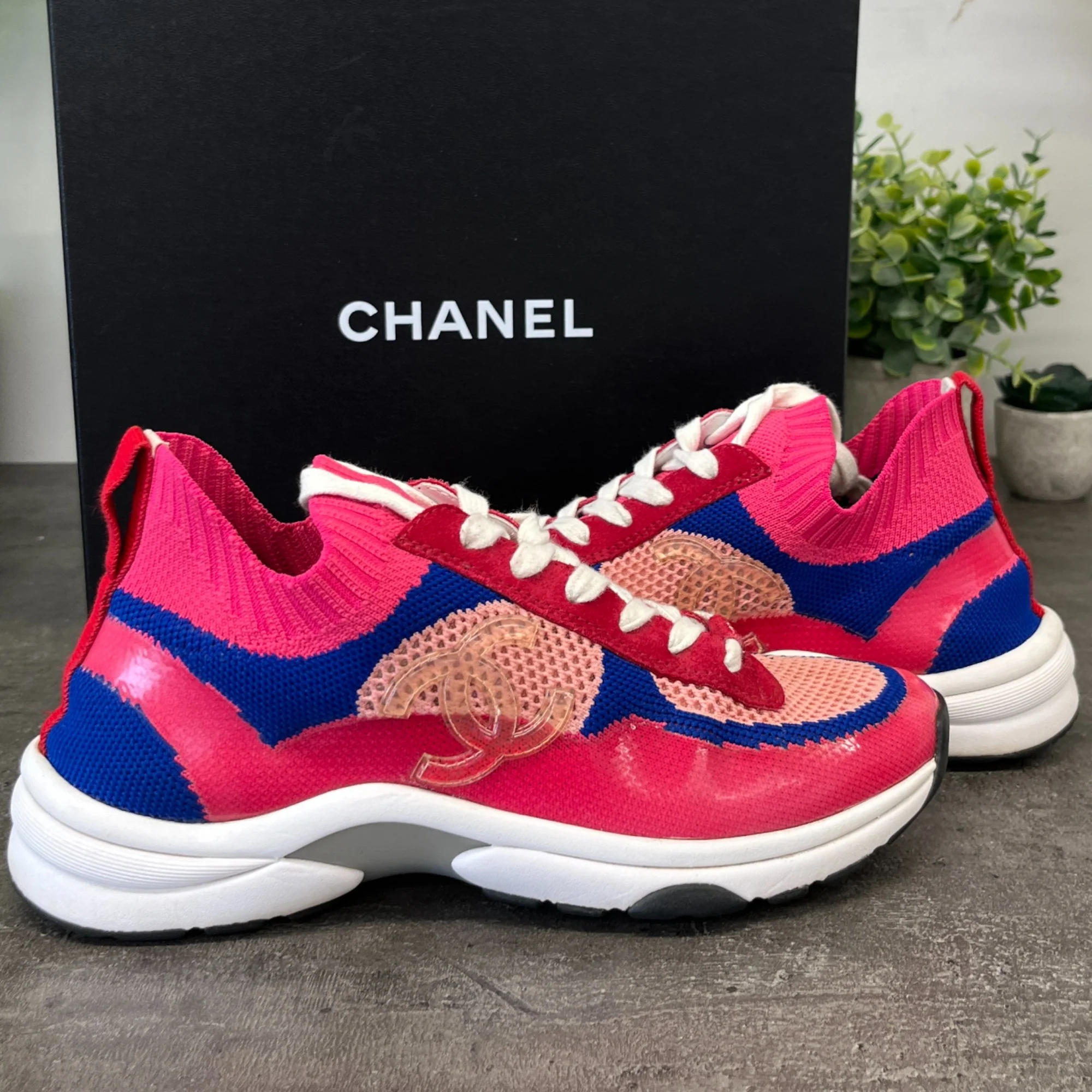 Women's Cc Cloth Runner Low Trainers Pink Size EU 37.5 / UK 4.5 - Image 14
