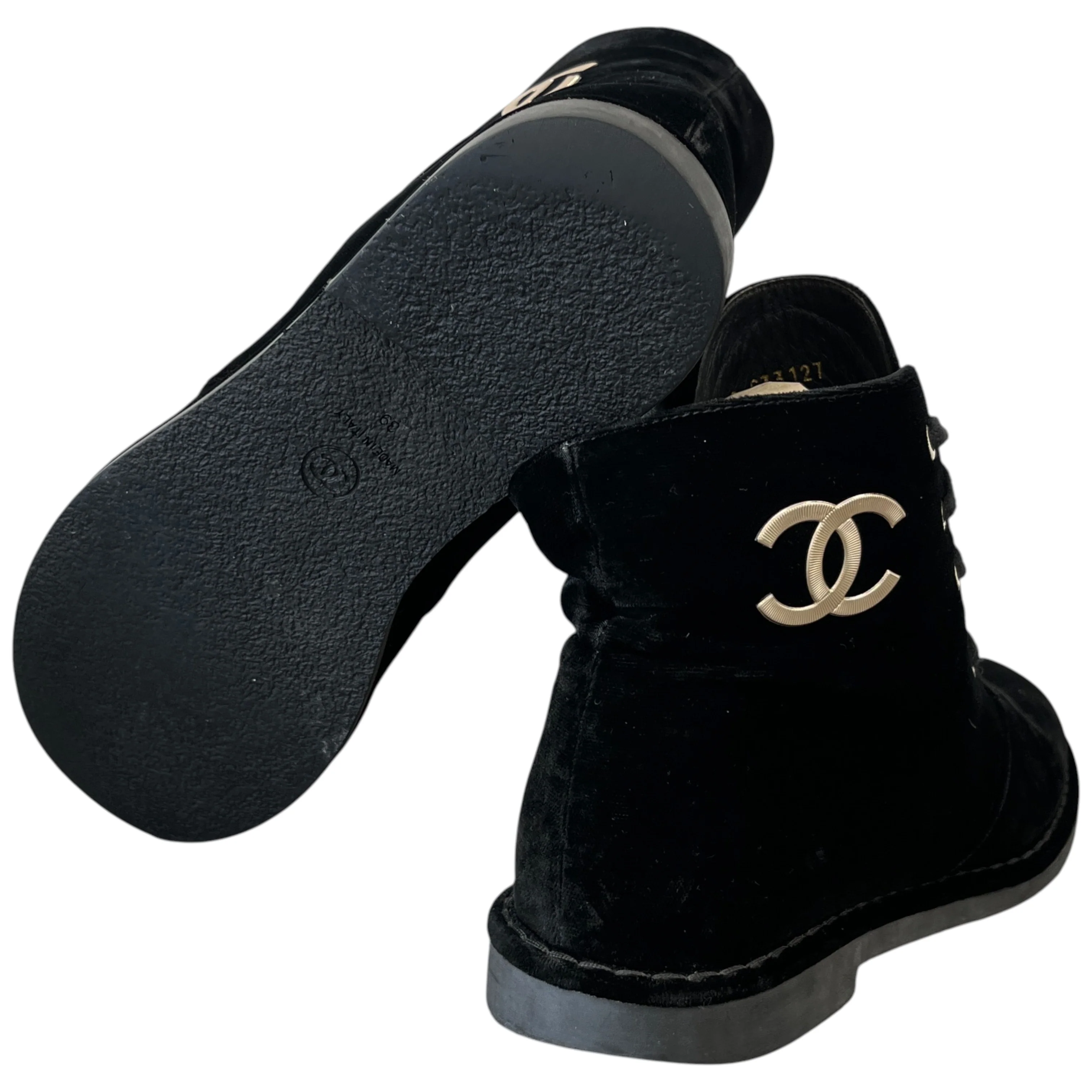 Women's Cc Logo Boots Black Size EU 39 / UK 6 - Image 10