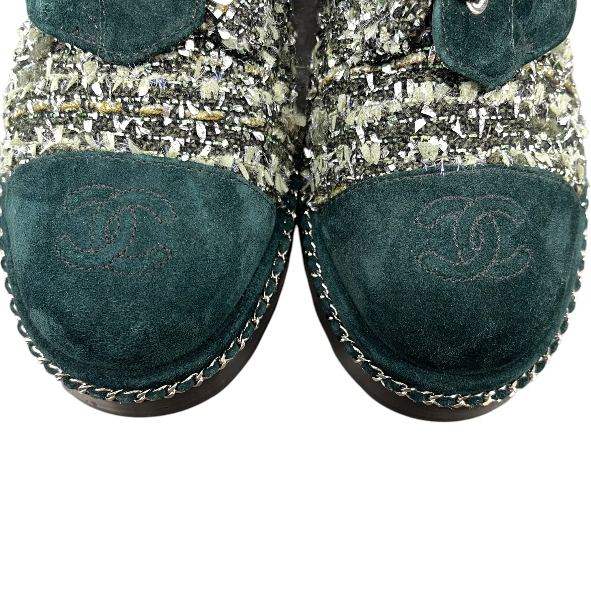 Women's Cc Logo Boots Green Size EU 37.5 / UK 4.5 - Image 11