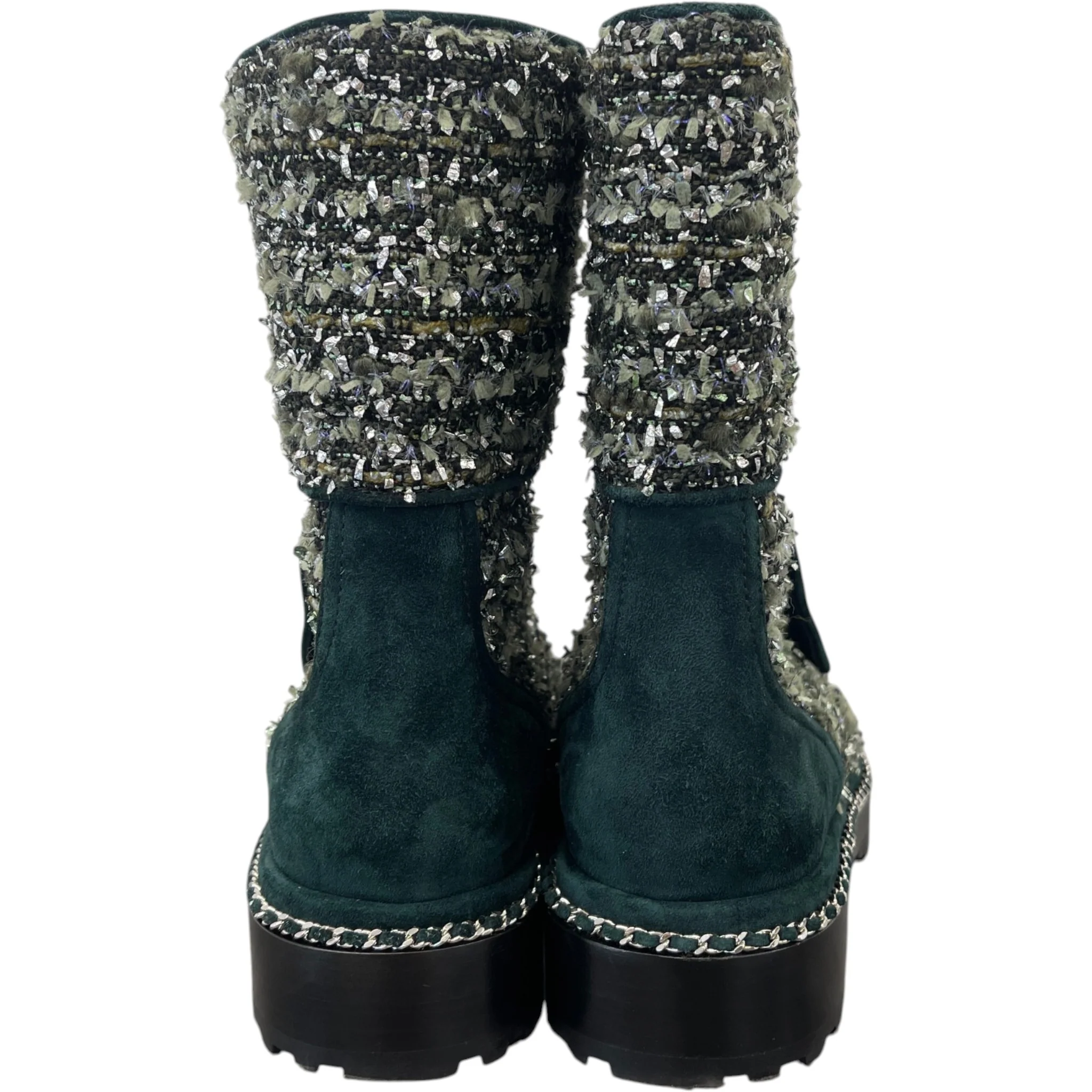 Women's Cc Logo Boots Green Size EU 37.5 / UK 4.5 - Image 7