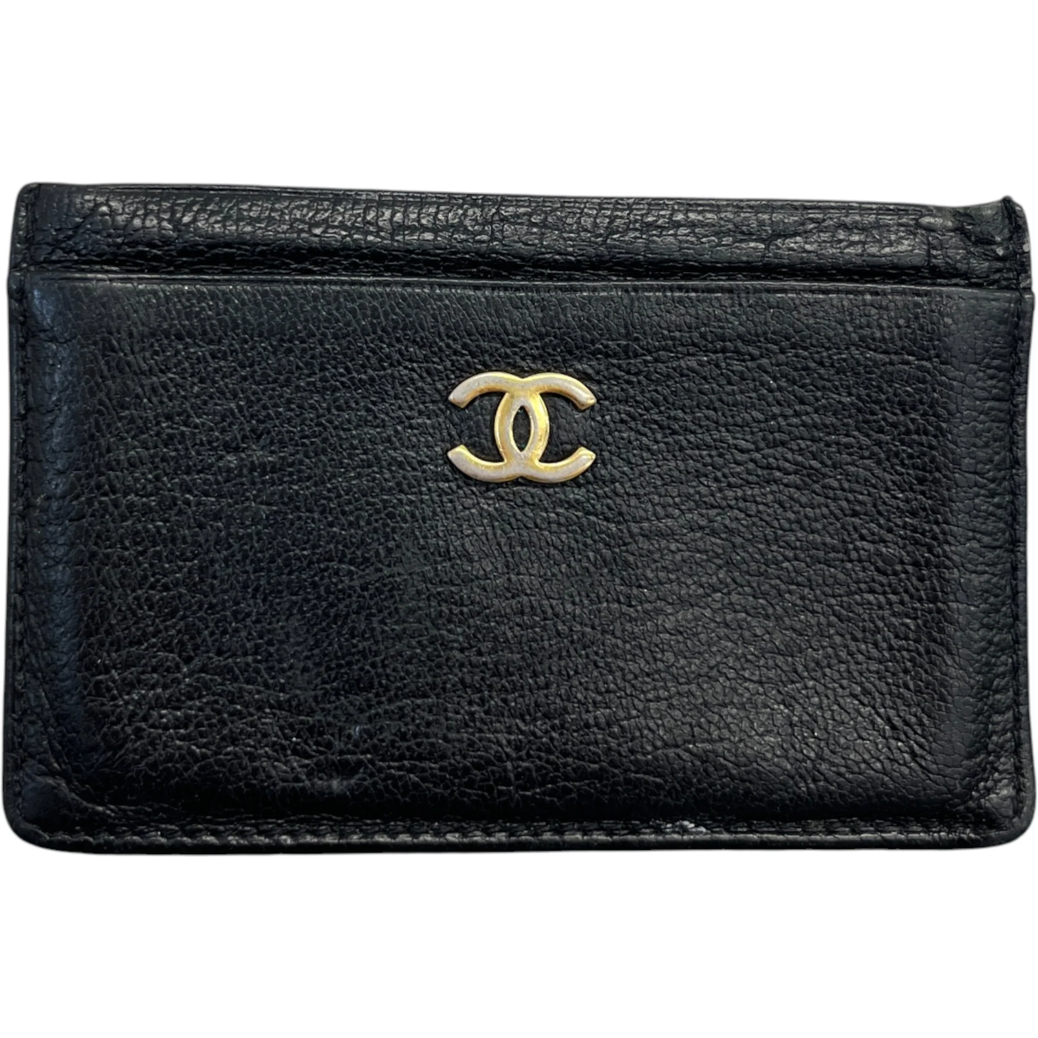 Women's Cc Logo Card Holder Black