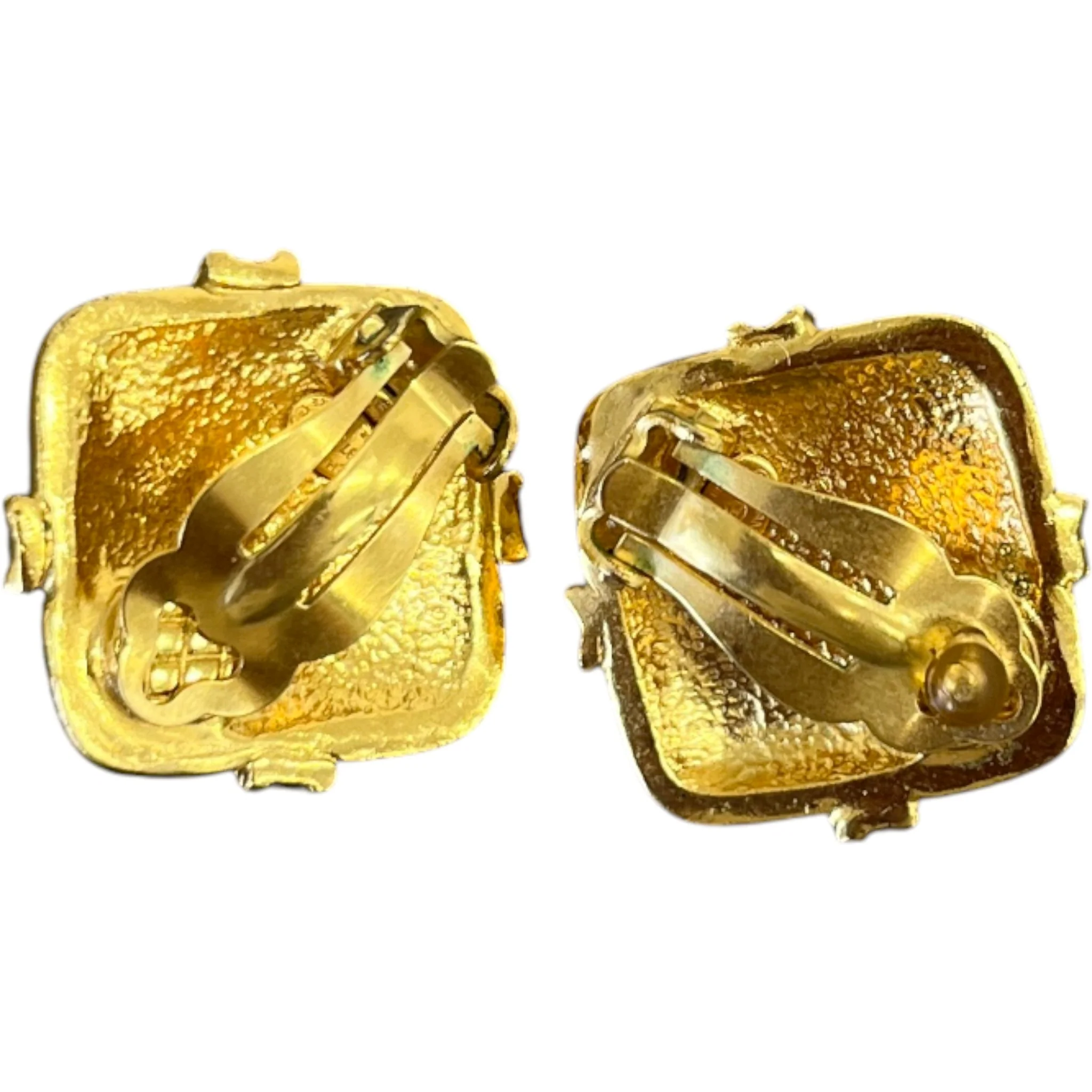Women's Cc Logo Clip-On Earrings Gold - Image 2