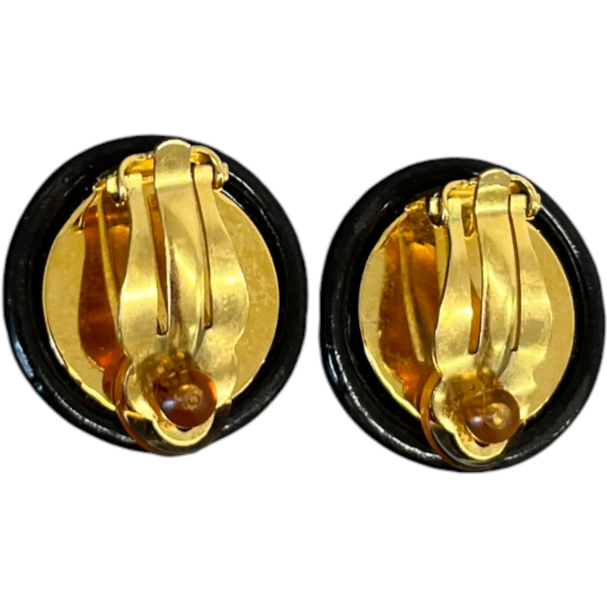 Women's Cc Logo Earrings Black - Image 5