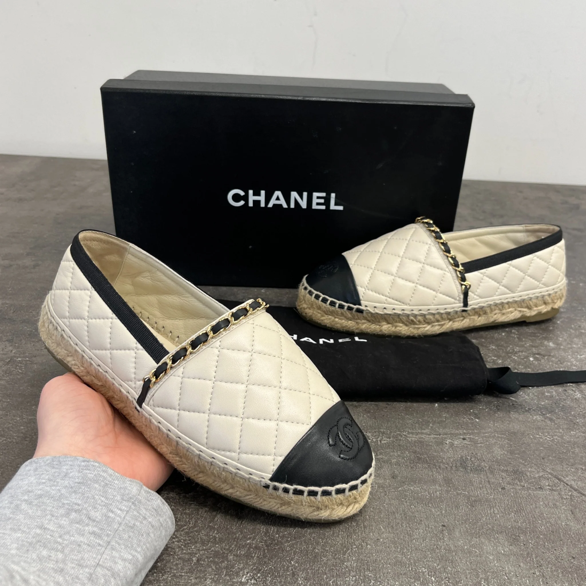 Women's Cc Logo Espadrilles Beige Size EU 35 / UK 2 - Image 12