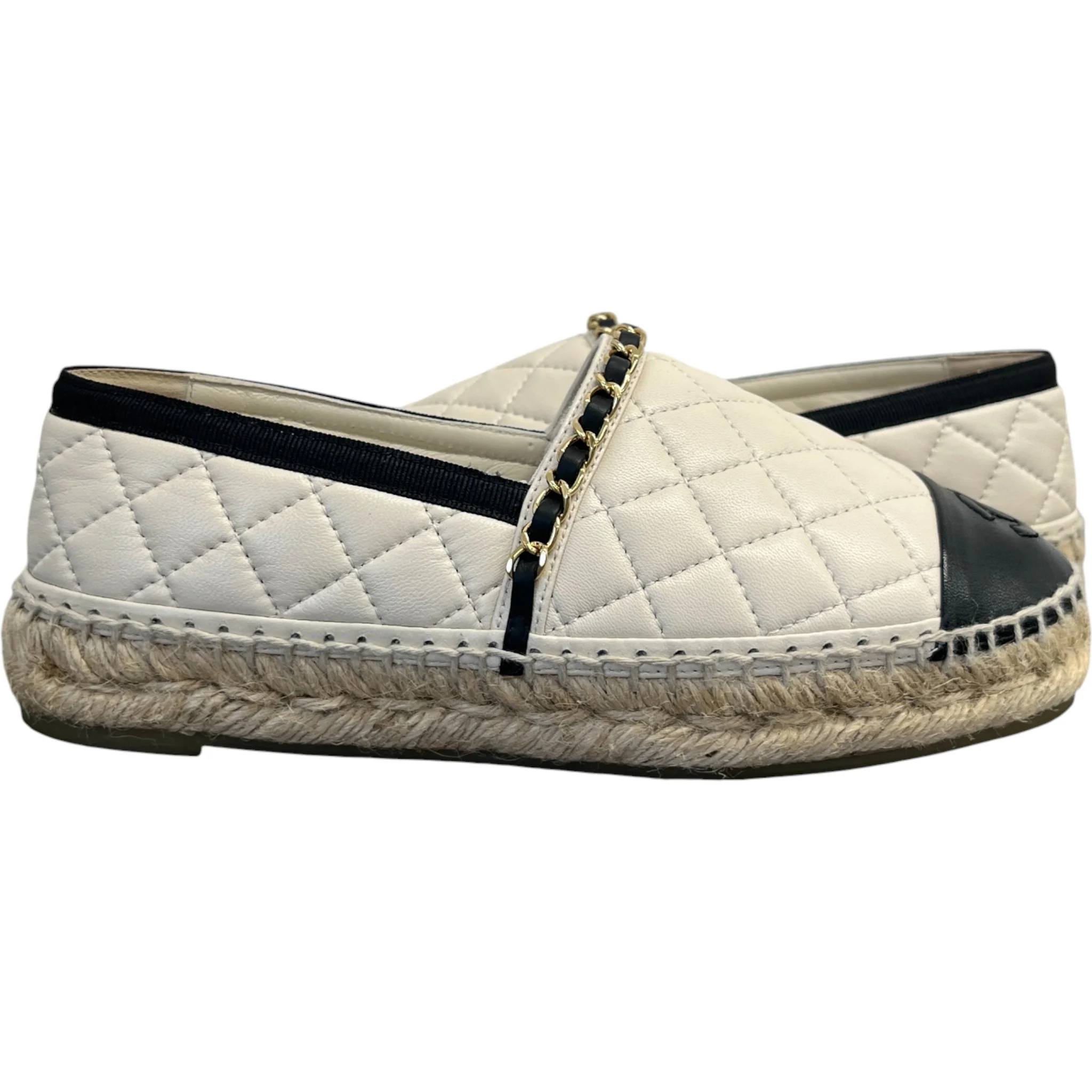 Women's Cc Logo Espadrilles Beige Size EU 35 / UK 2 - Image 3
