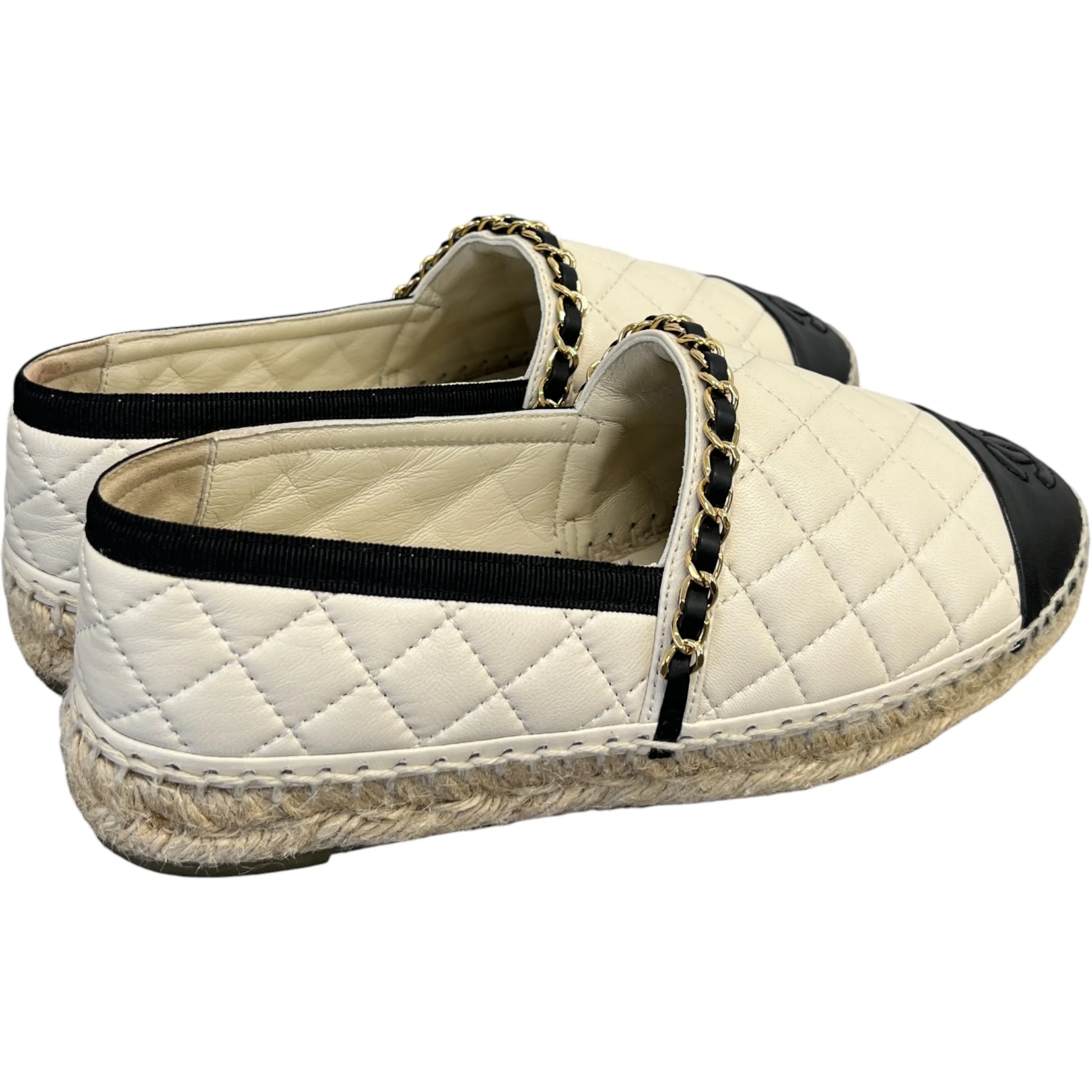 Women's Cc Logo Espadrilles Beige Size EU 35 / UK 2 - Image 8