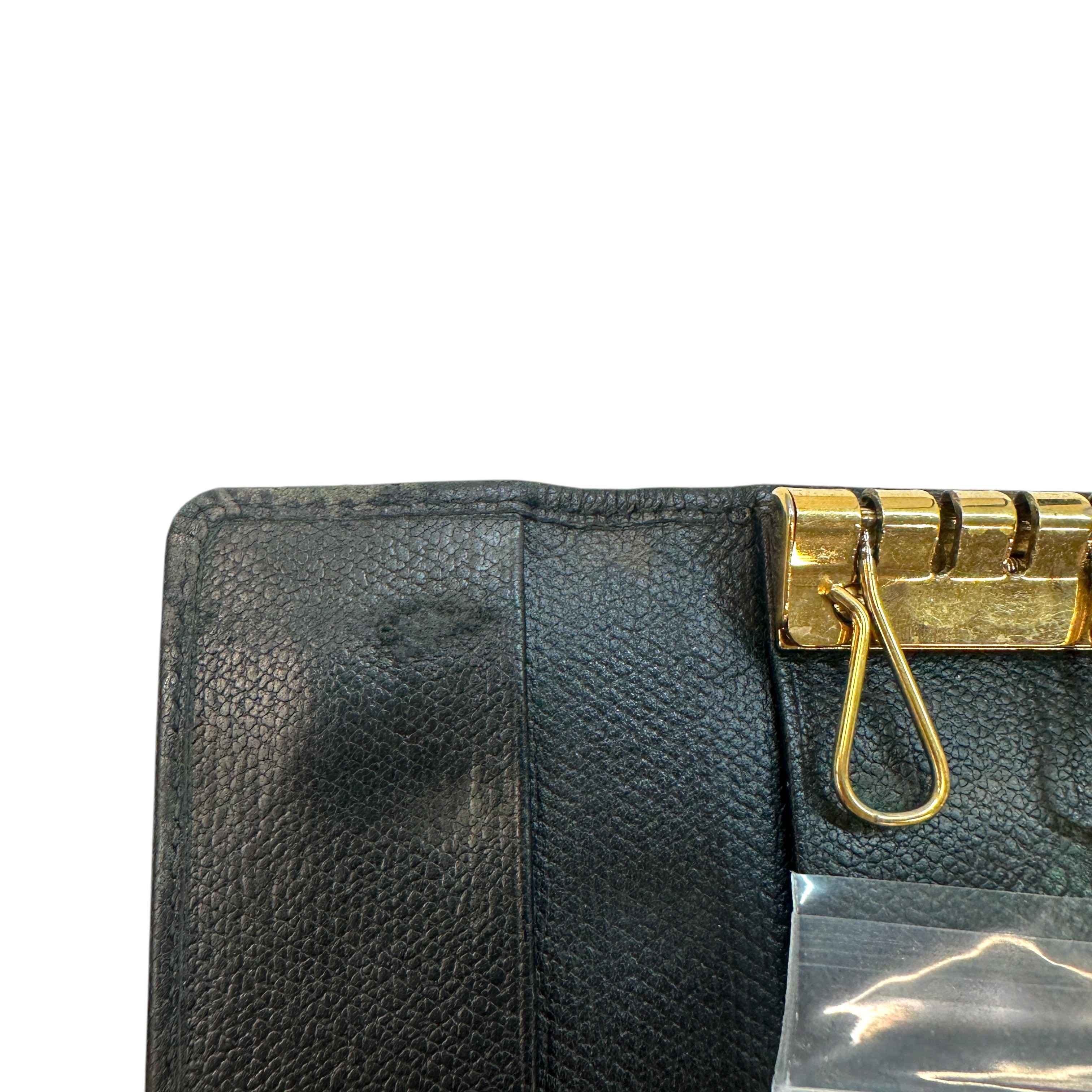 Women's Cc Logo Key Case Wallet Black - Image 10