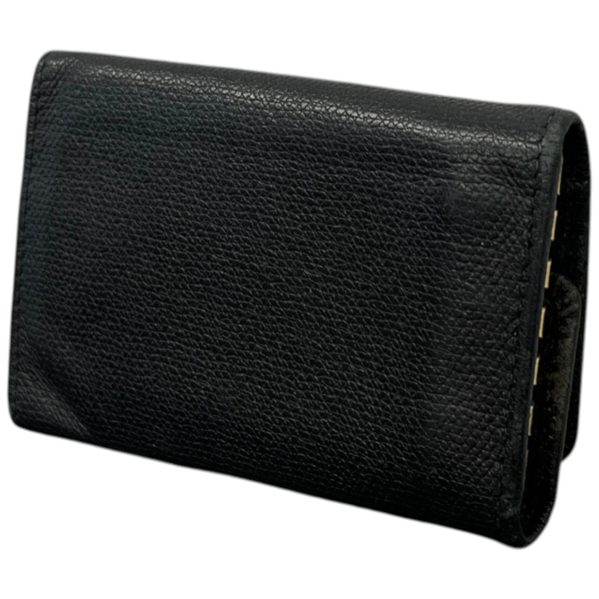 Women's Cc Logo Key Case Wallet Black - Image 6