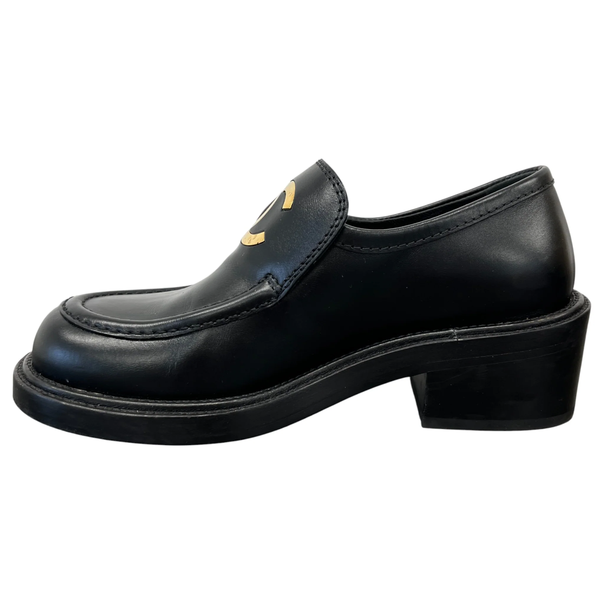 Women's Cc Logo Loafers Black Size EU 35.5 / UK 2.5 - Image 2
