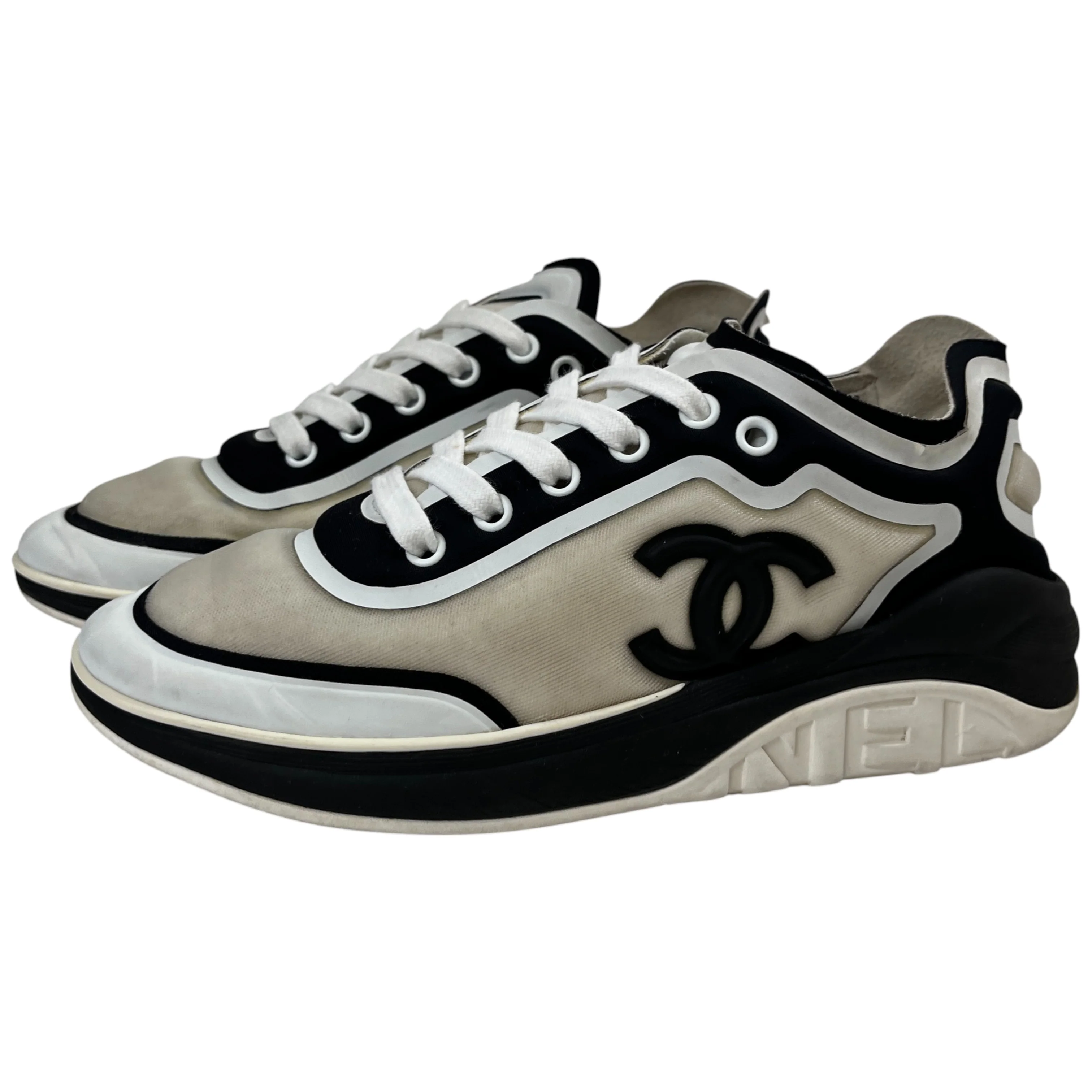 Women's Cc Logo Low Trainers Black Size EU 36 / UK 3 - Image 8